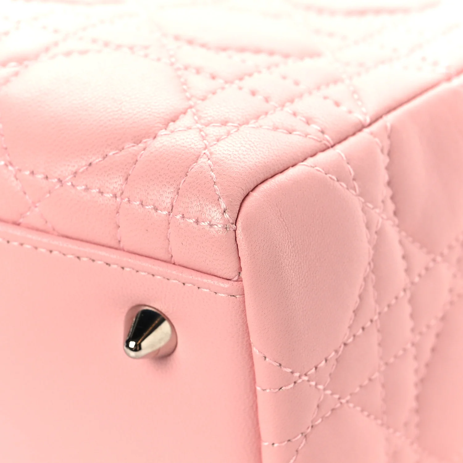Lambskin Cannage Medium Lady Dior Light Pink - Image 12