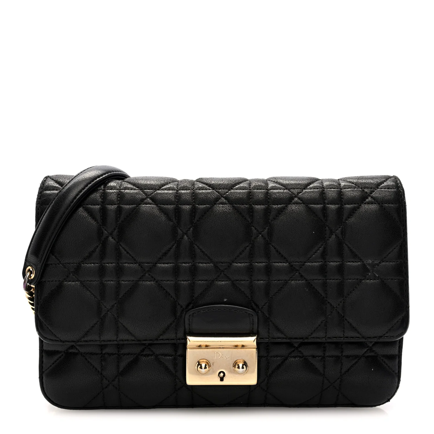 Lambskin Cannage Medium Miss Dior Flap Black - Image 7