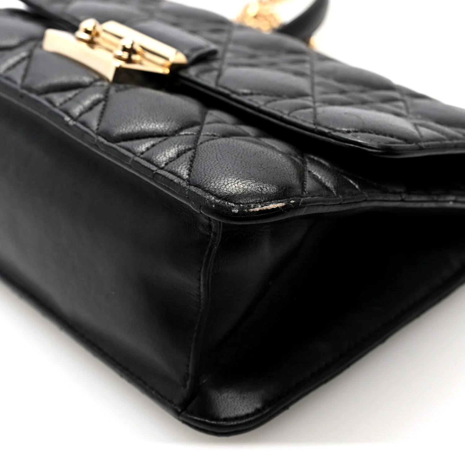 Lambskin Cannage Medium Miss Dior Flap Black - Image 9