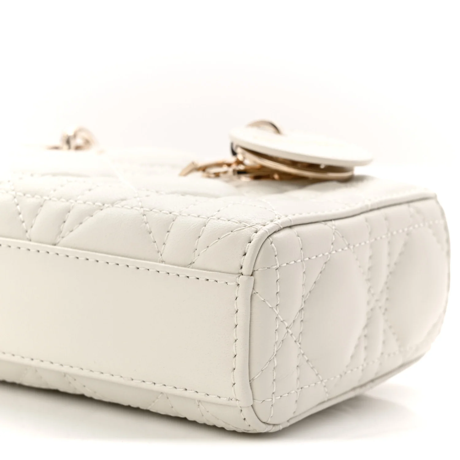 Lambskin Cannage Micro Lady D-Joy Latte - Image 10