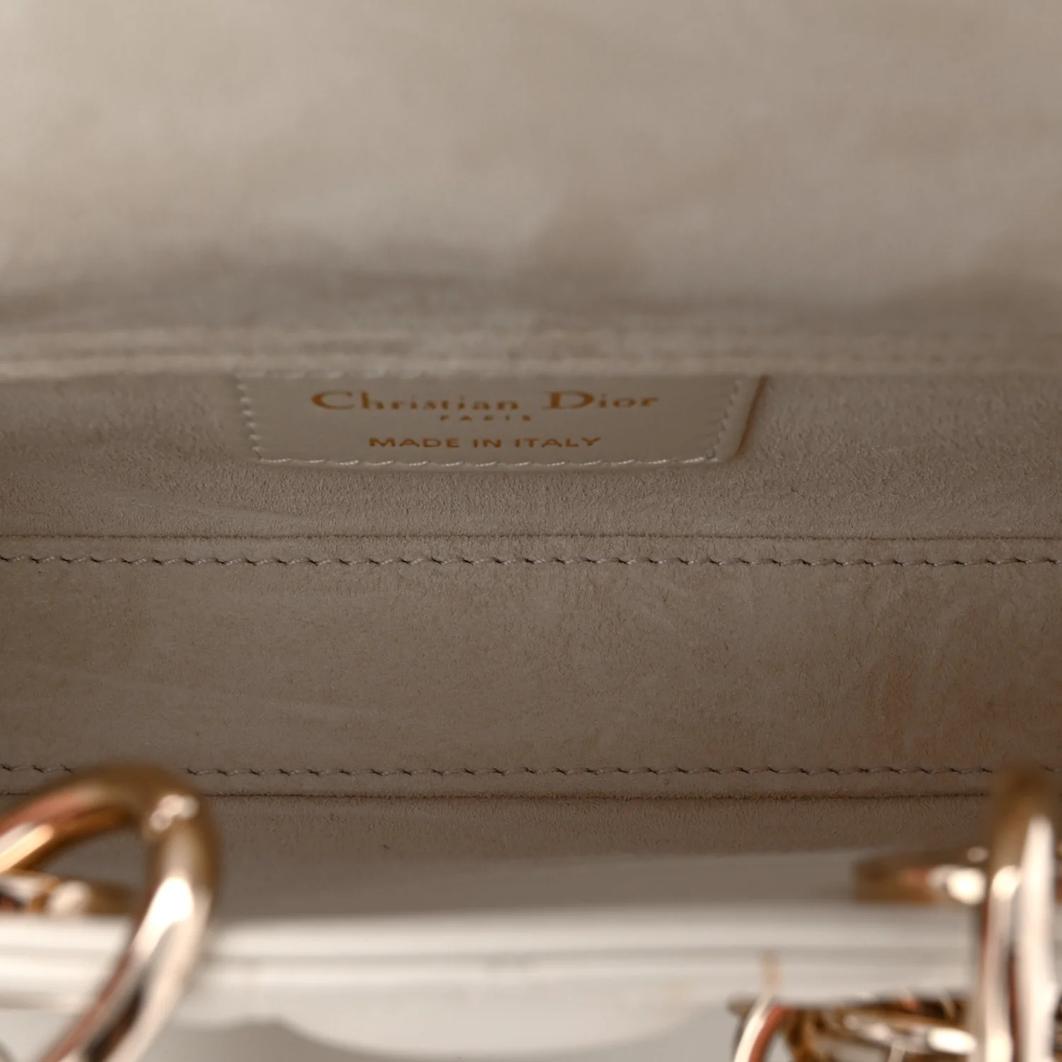 Lambskin Cannage Micro Lady D-Joy Latte - Image 5