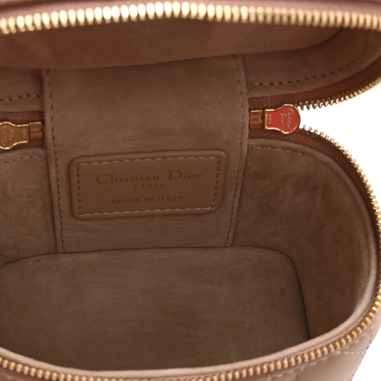 Lambskin Cannage Micro Lady Dior Vanity Case Rose Des Vents - Image 5