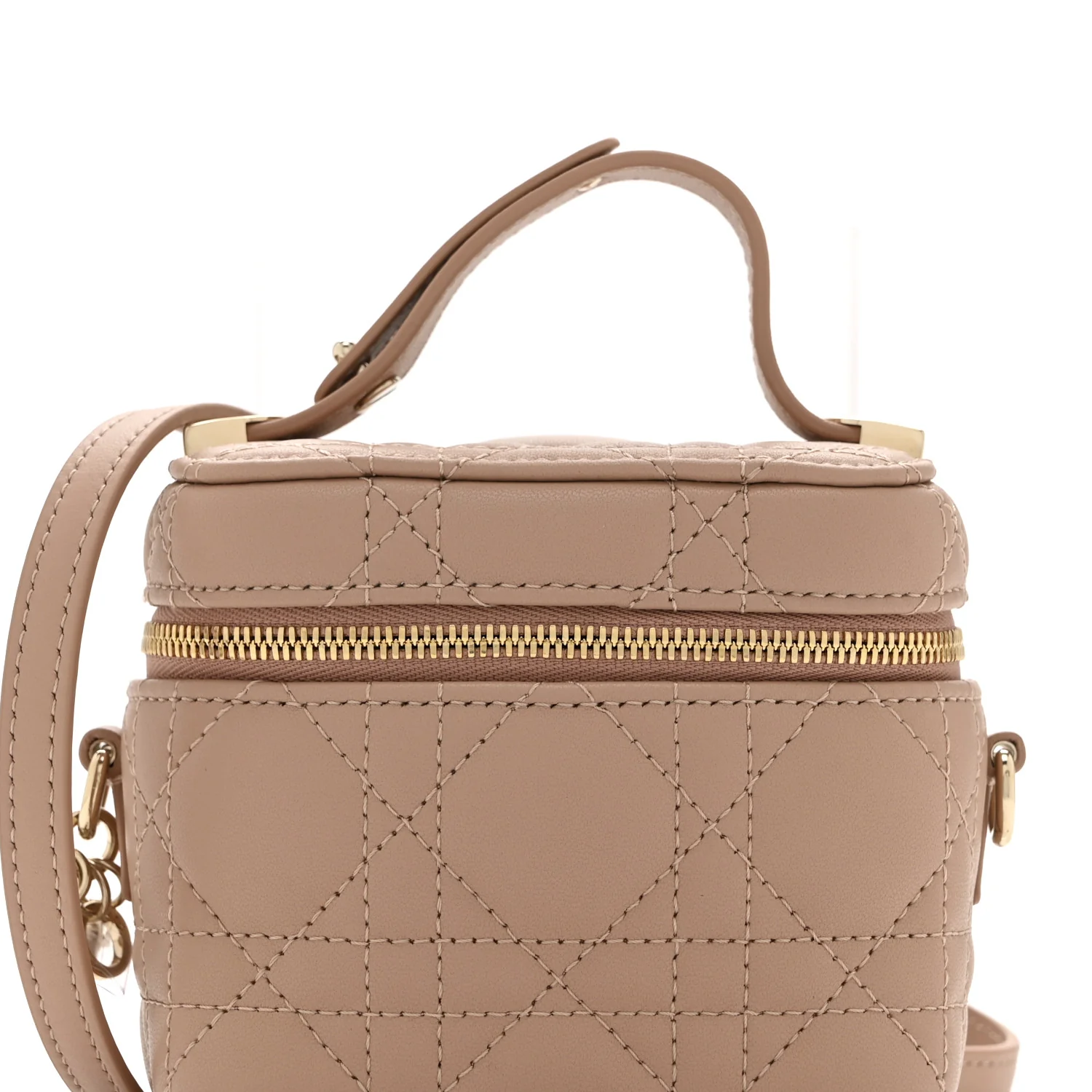 Lambskin Cannage Micro Lady Dior Vanity Case Rose Des Vents - Image 8