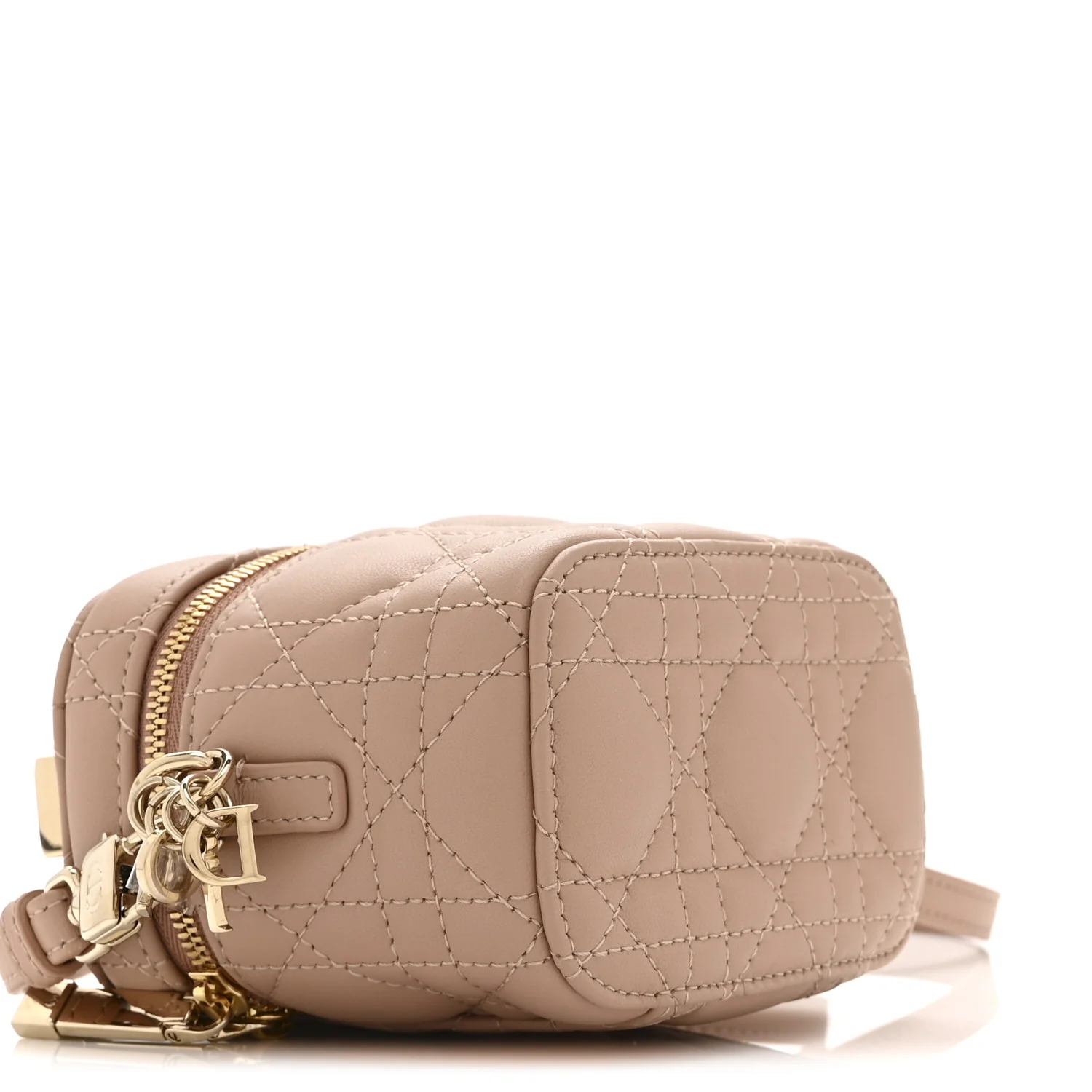 Lambskin Cannage Micro Lady Dior Vanity Case Rose Des Vents - Image 9