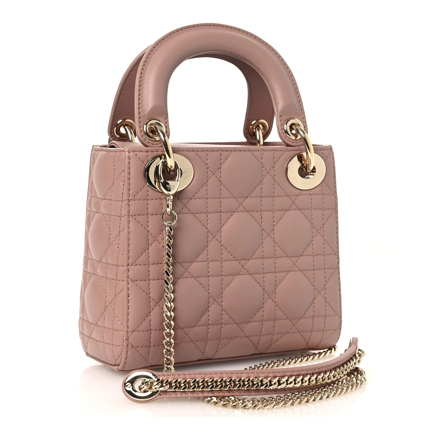 Lambskin Cannage Mini Lady Dior Blush - Image 3