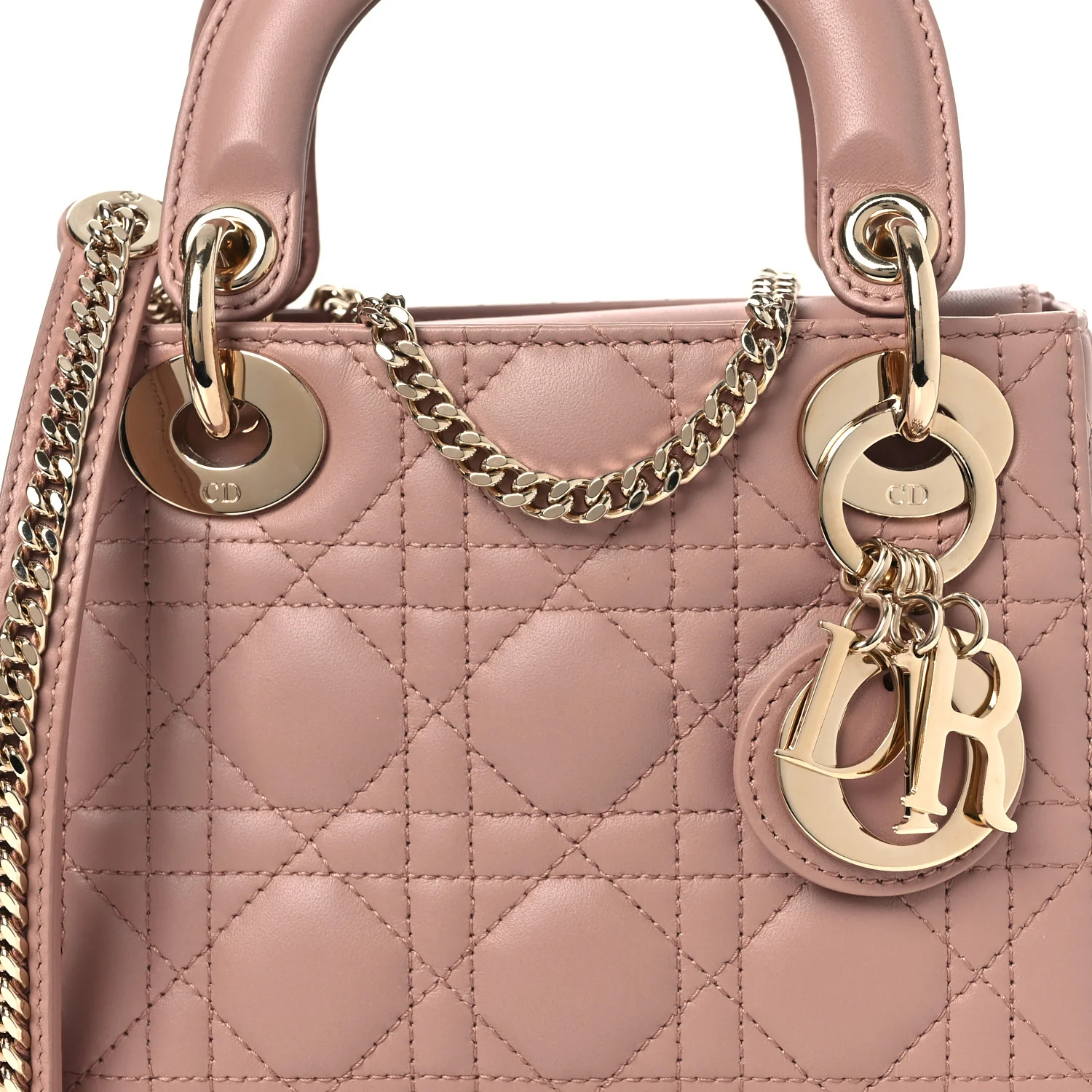 Lambskin Cannage Mini Lady Dior Blush - Image 8