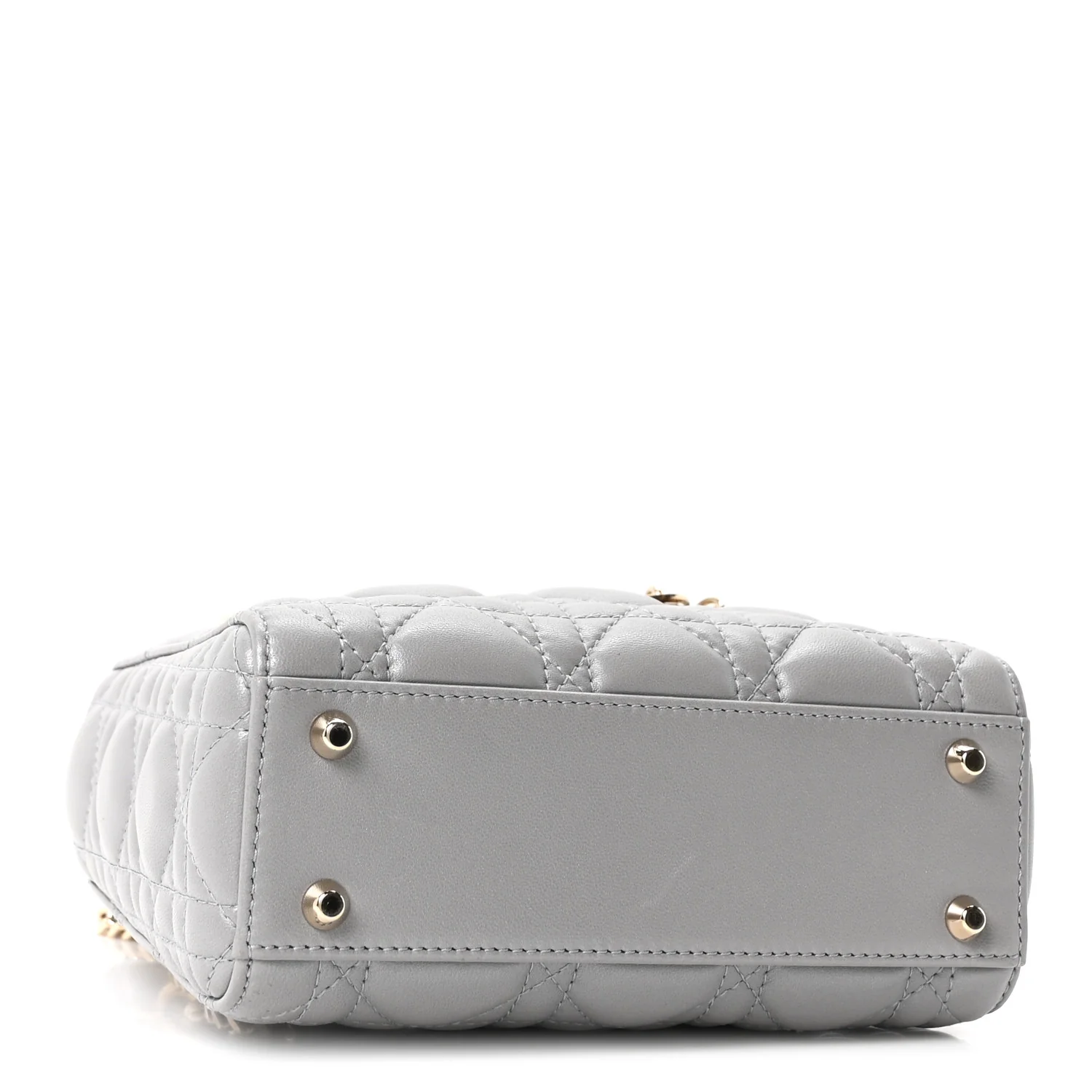 Lambskin Cannage Mini Lady Dior Gray Opaline - Image 4