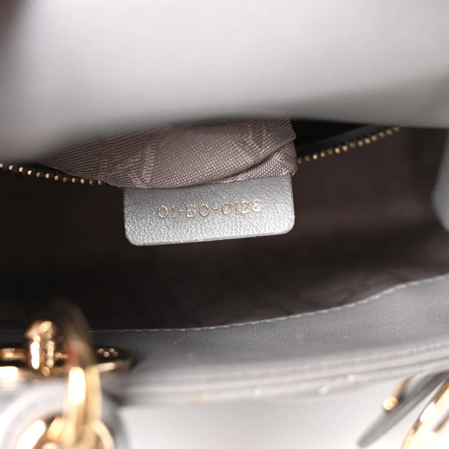 Lambskin Cannage Mini Lady Dior Gray Opaline - Image 7
