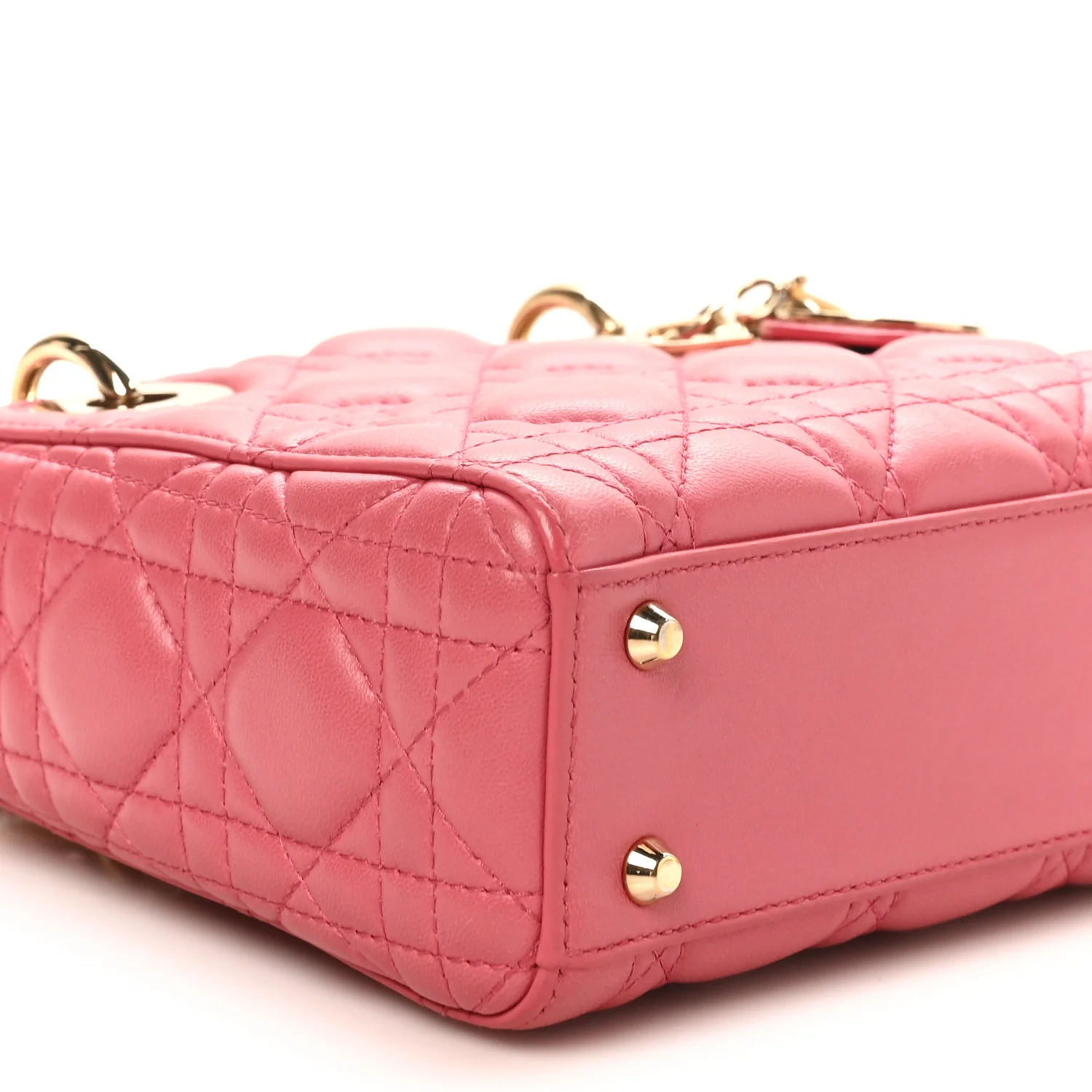 Lambskin Cannage Mini Lady Dior Pink - Image 8