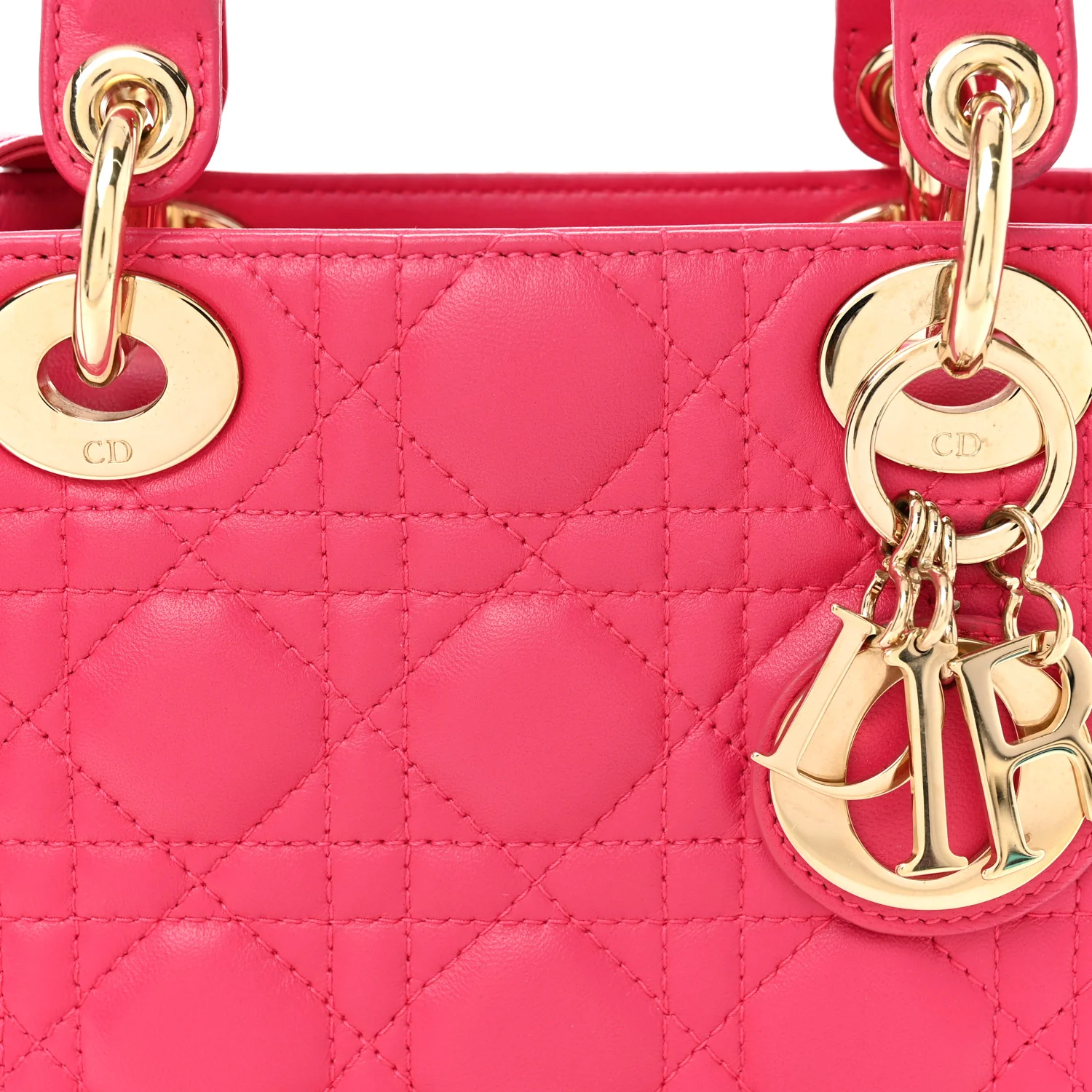 Lambskin Cannage Mini Lady Dior Pink - Image 7