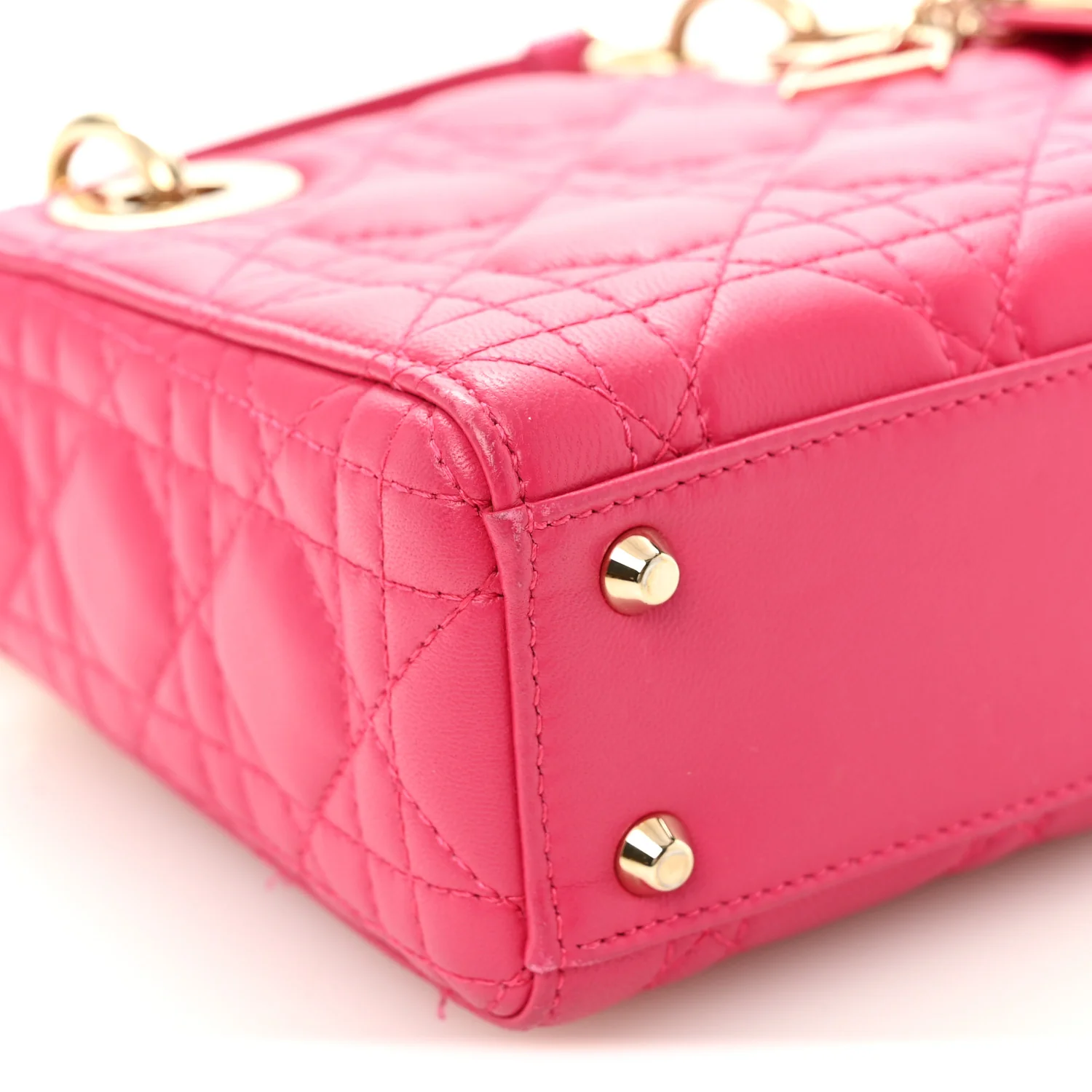 Lambskin Cannage Mini Lady Dior Pink - Image 9