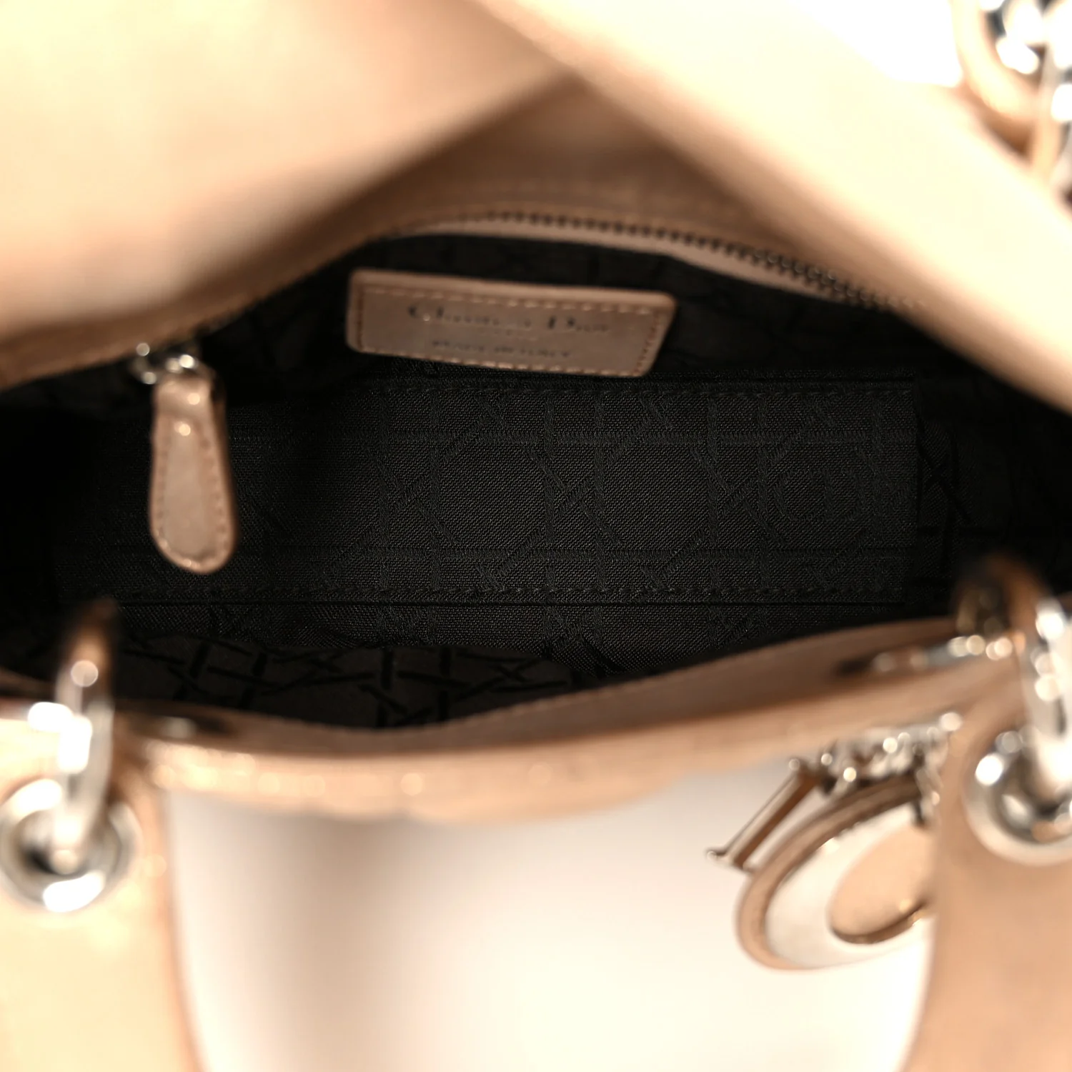 Lambskin Cannage Mini Lady Dior Powder Beige - Image 5