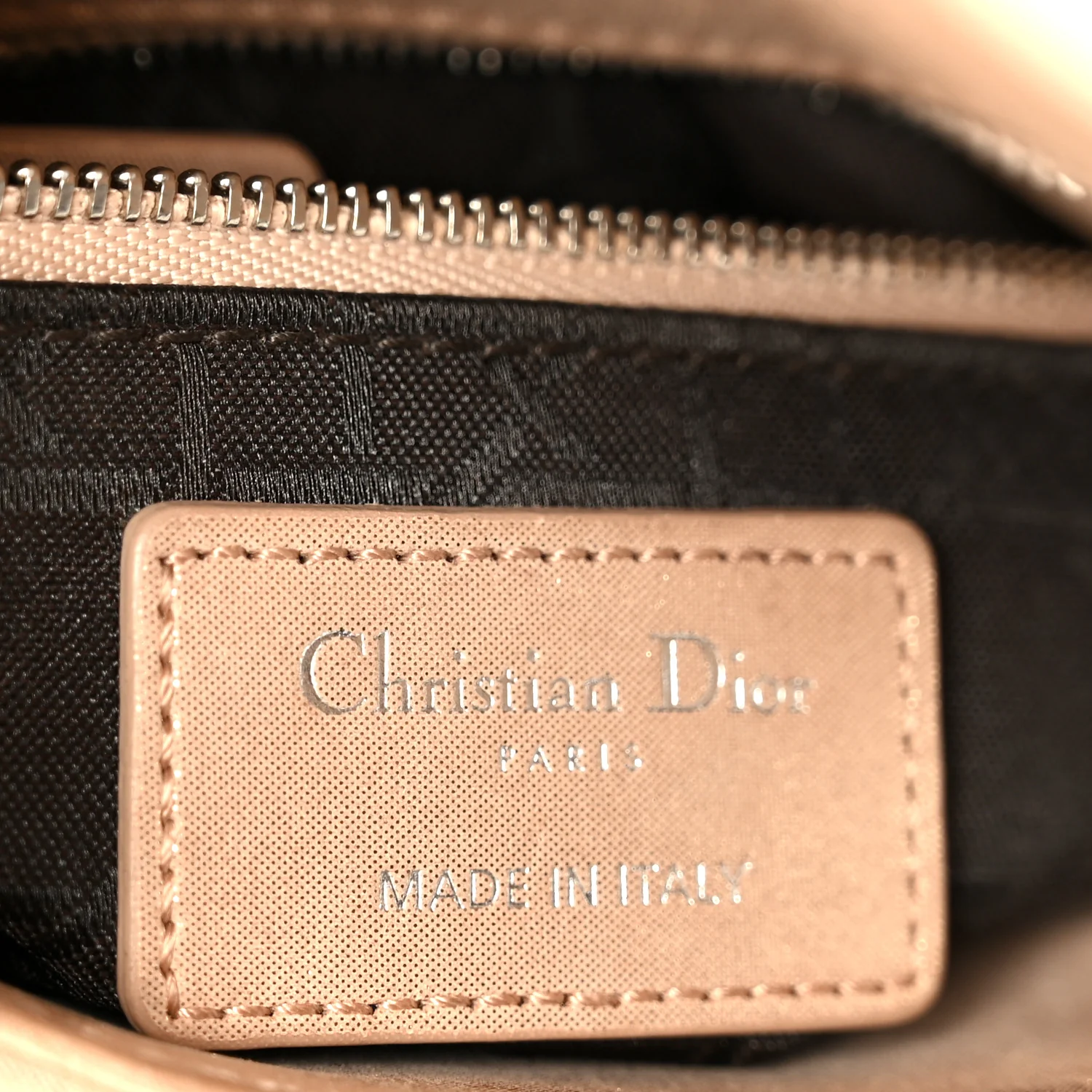 Lambskin Cannage Mini Lady Dior Powder Beige - Image 6
