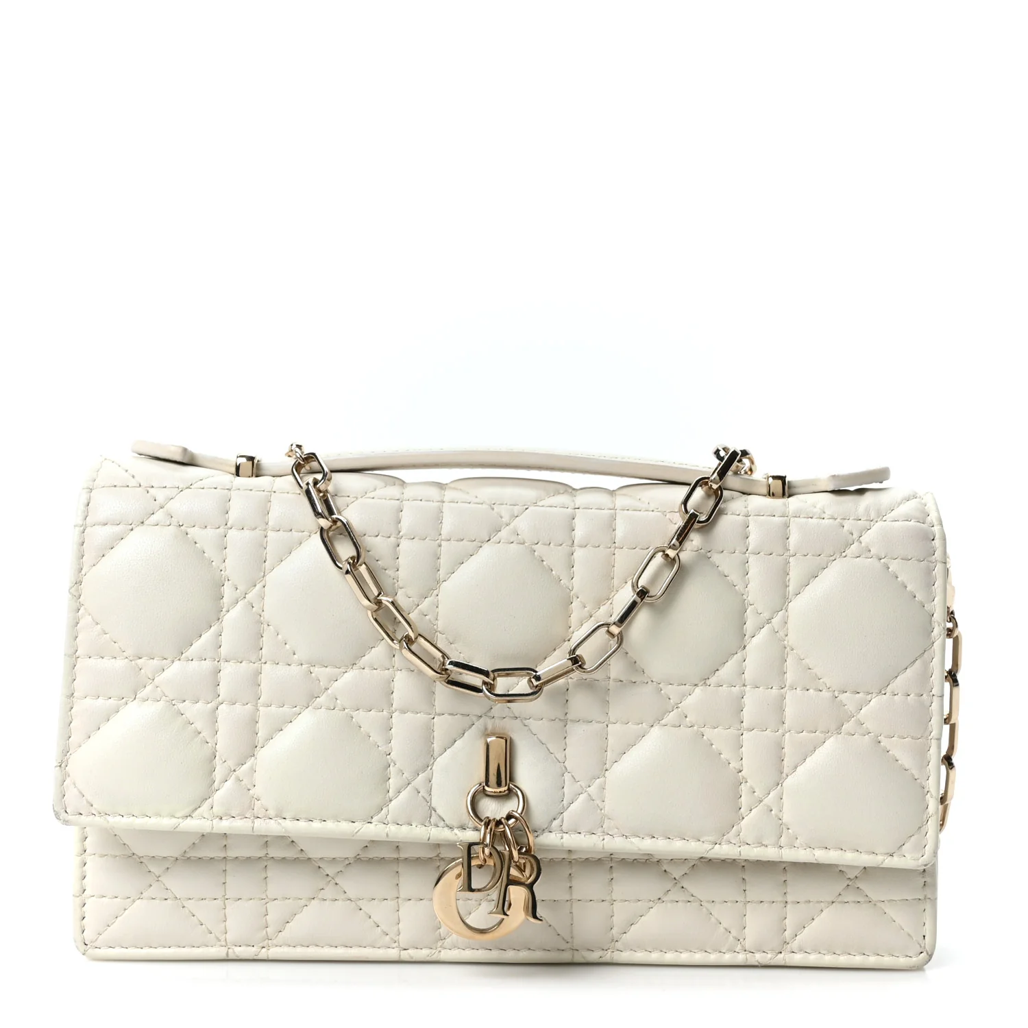 Lambskin Cannage Mini My Dior Bag Latte