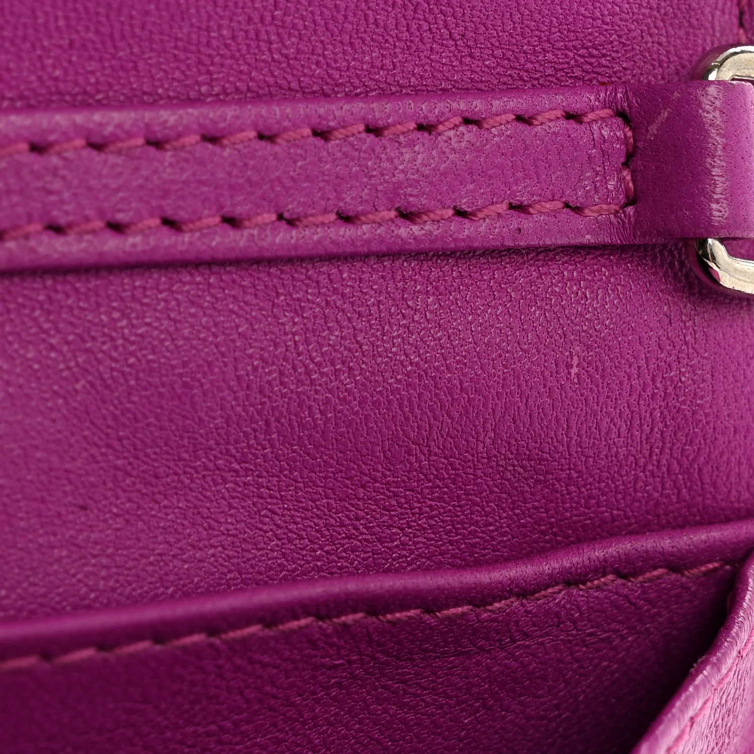 Lambskin Cannage Miss Dior Chain Wallet Dark Pink - Image 8
