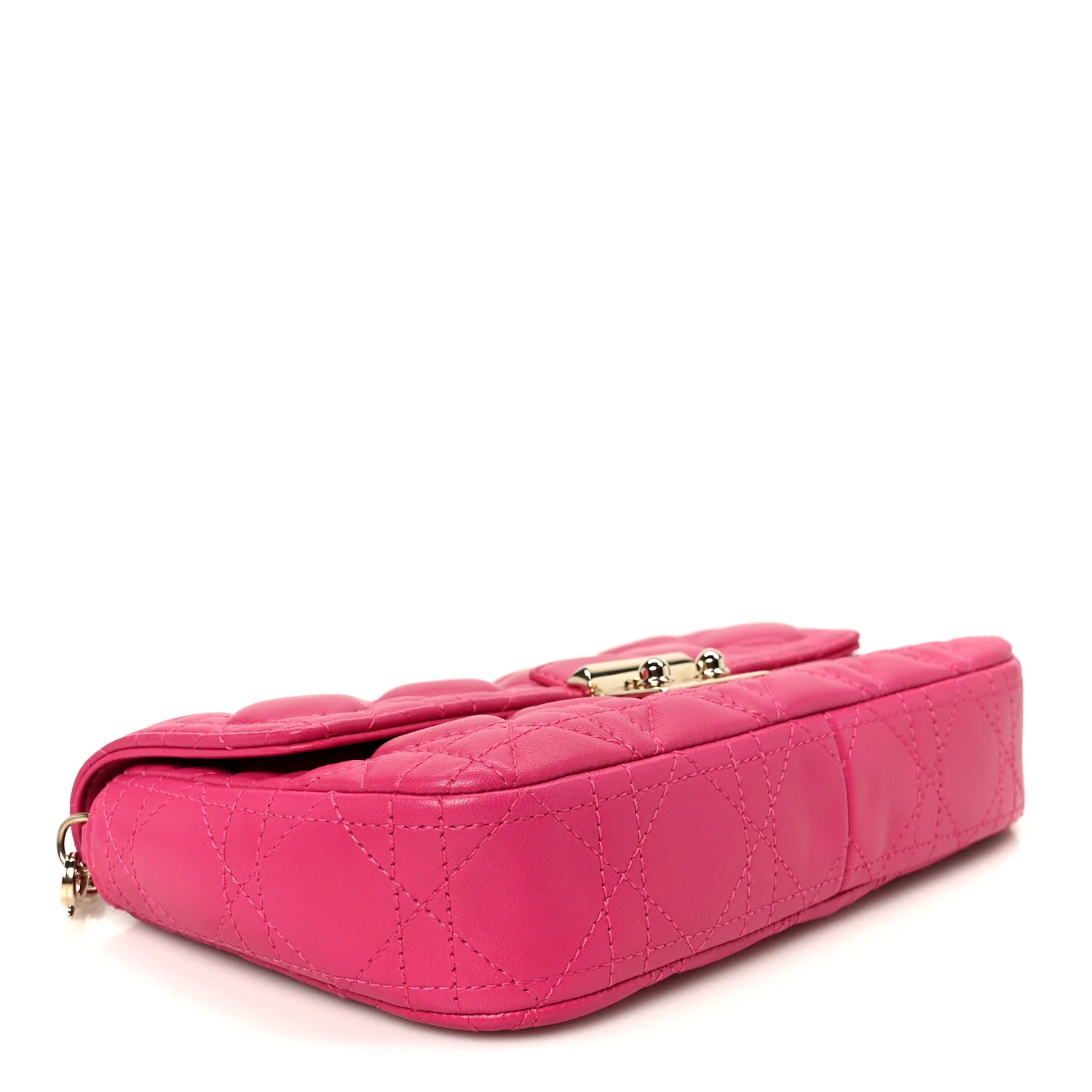 Lambskin Cannage Miss Dior Promenade Pouch Fuchsia - Image 4