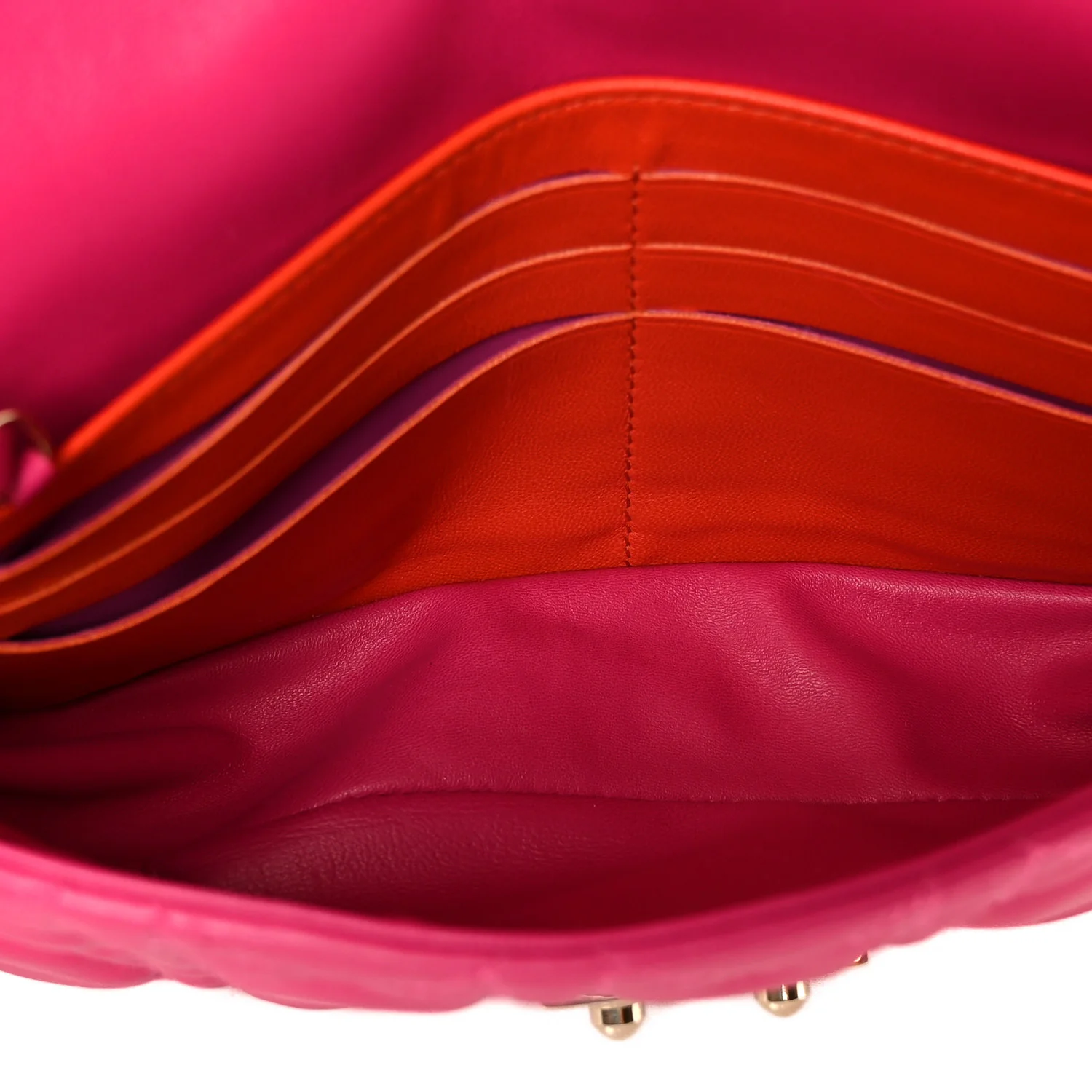 Lambskin Cannage Miss Dior Promenade Pouch Fuchsia - Image 5