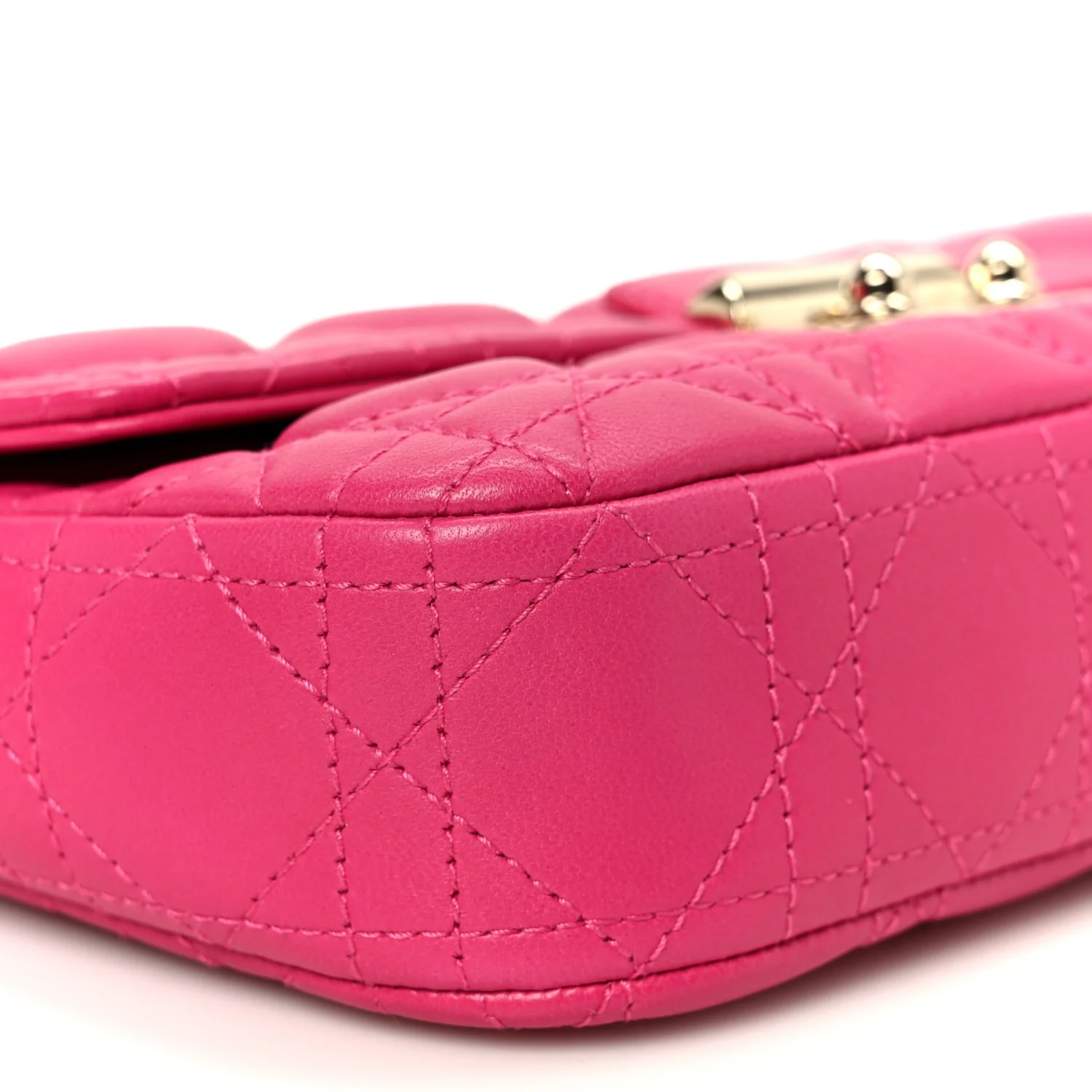 Lambskin Cannage Miss Dior Promenade Pouch Fuchsia - Image 9