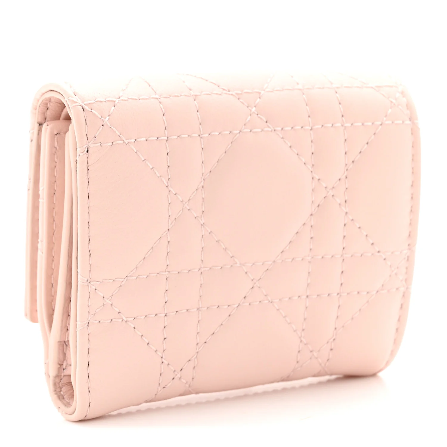 Lambskin Cannage My Dior Veronia Wallet Powder Pink - Image 3