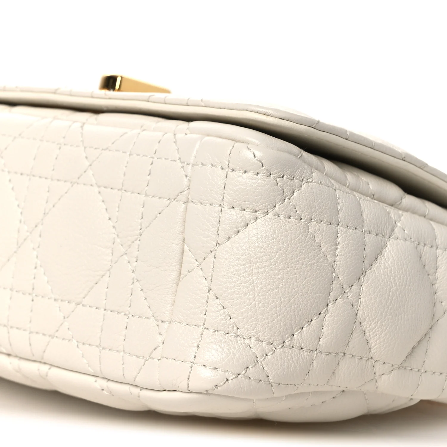 Lambskin Cannage Small Caro Bag Ivory - Image 10
