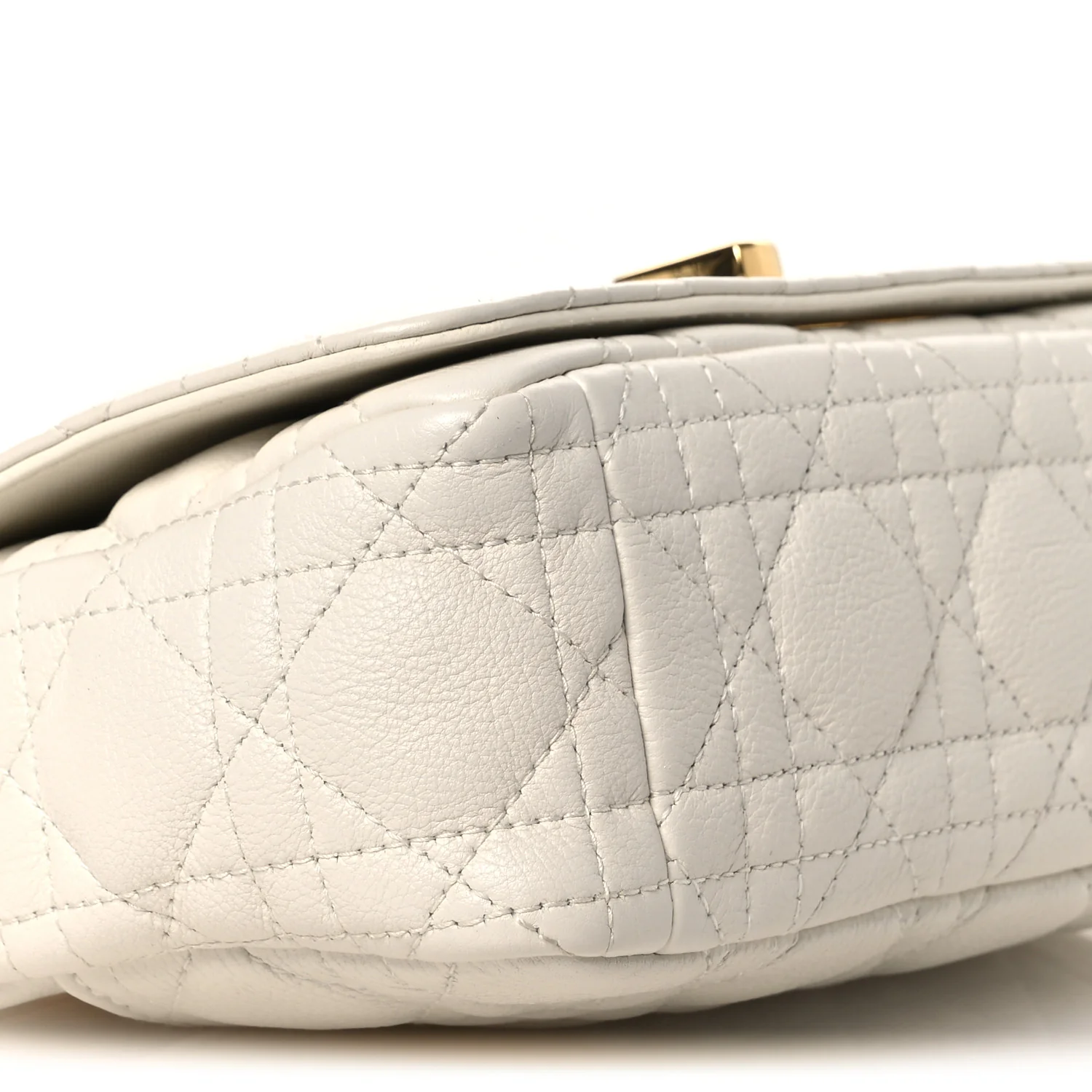 Lambskin Cannage Small Caro Bag Ivory - Image 9