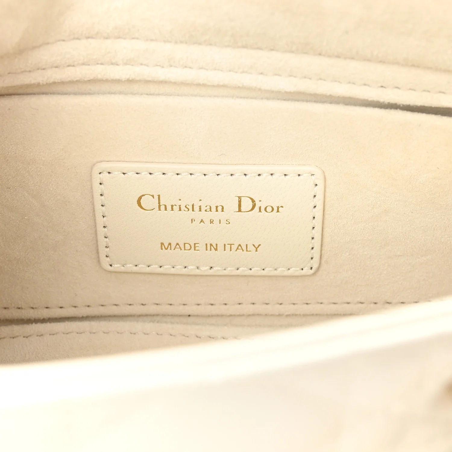 Lambskin Cannage Small Lady D-Joy Latte - Image 20