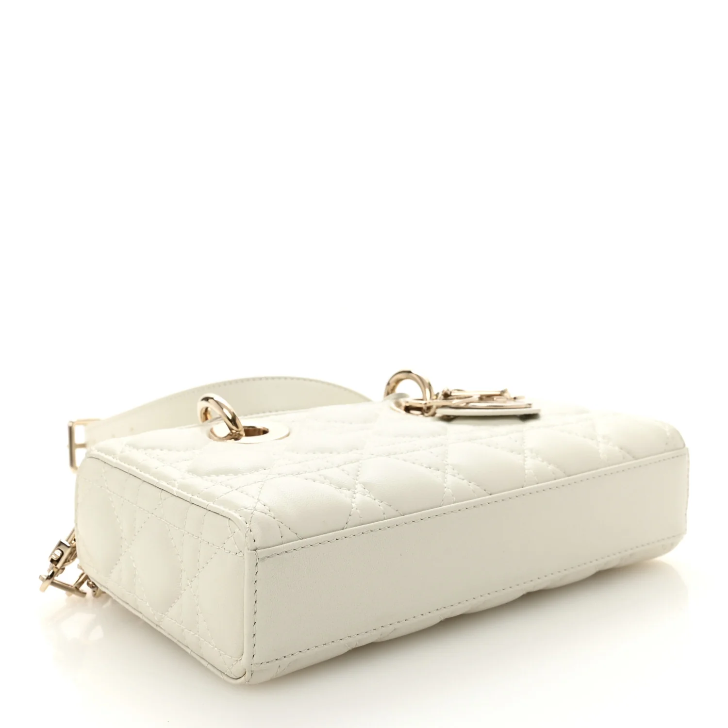 Lambskin Cannage Small Lady D-Joy Latte - Image 6