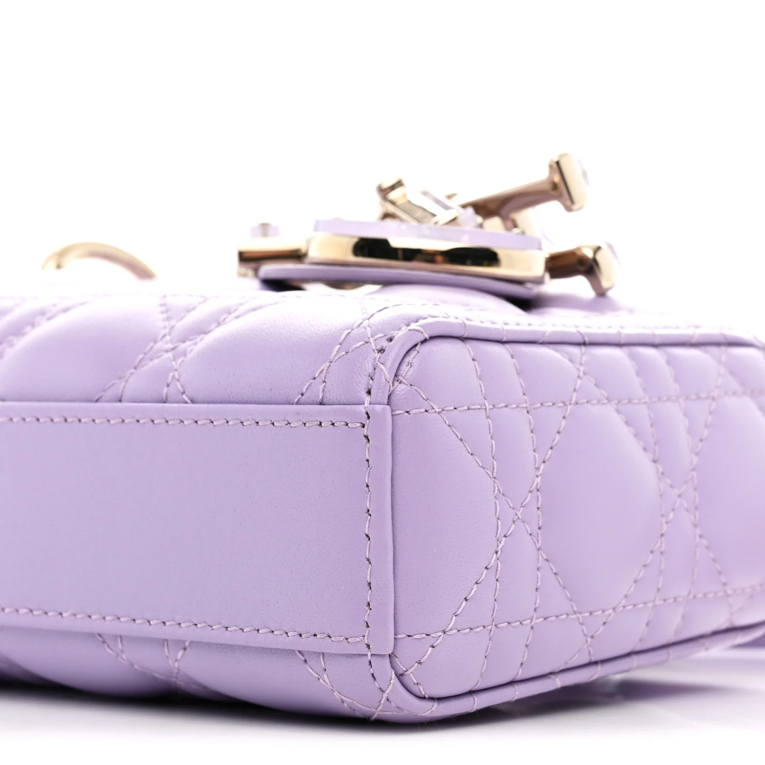 Lambskin Cannage Small Lady D-Joy Lilac - Image 10
