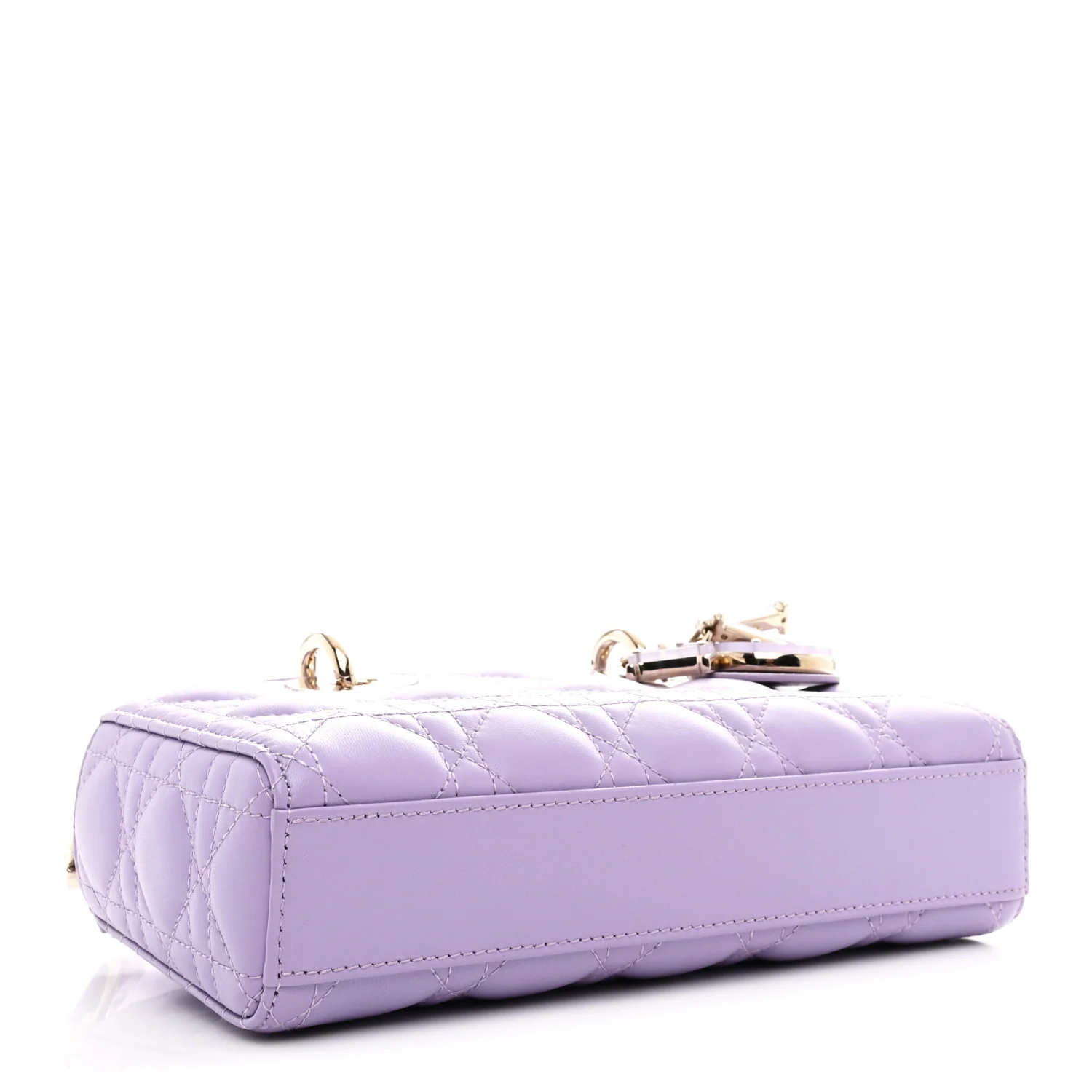 Lambskin Cannage Small Lady D-Joy Lilac - Image 4