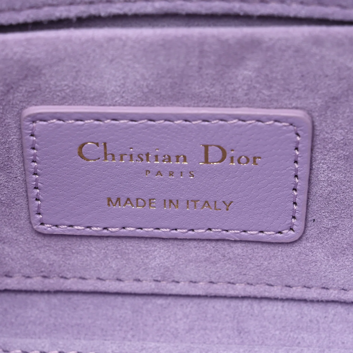 Lambskin Cannage Small Lady D-Joy Lilac - Image 6