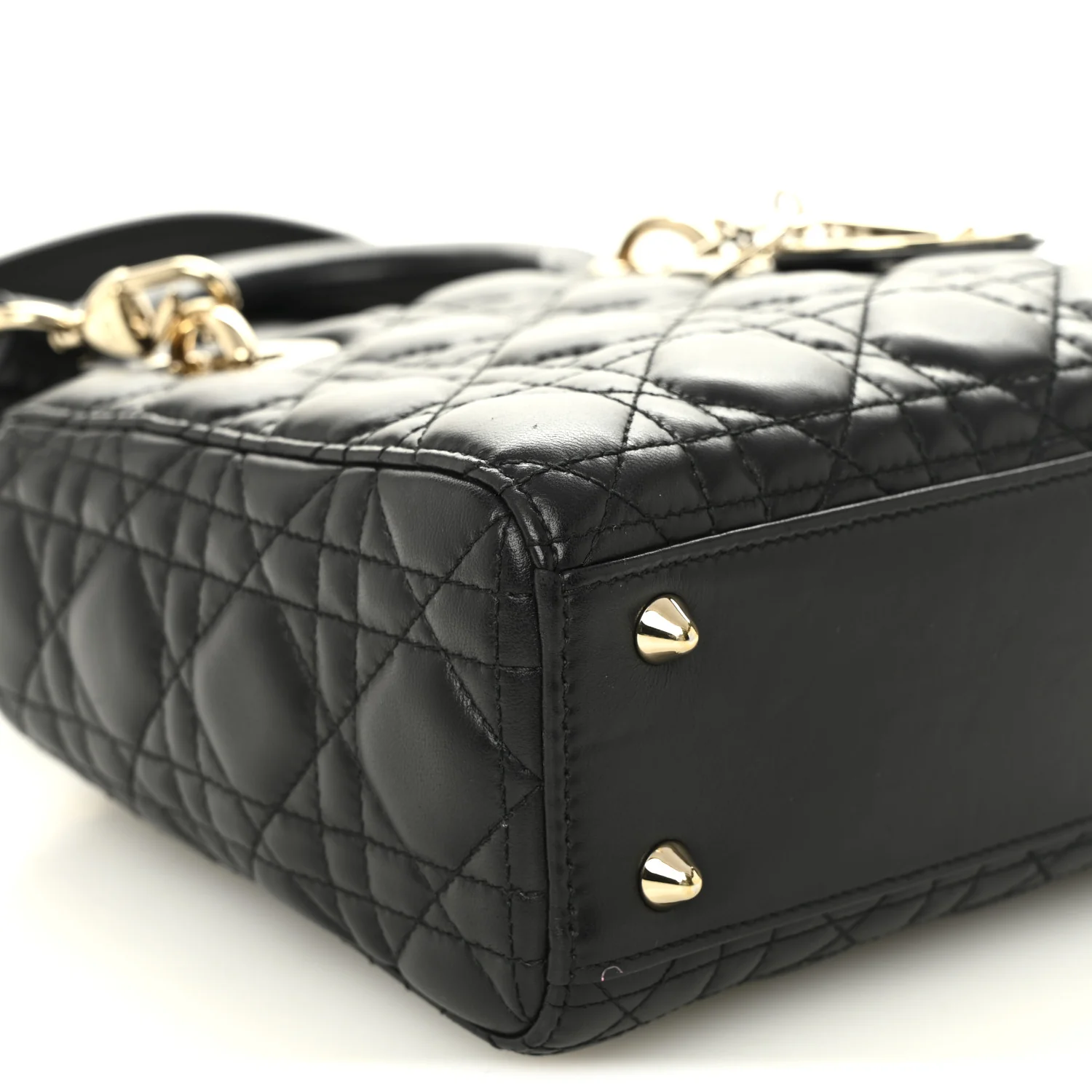 Lambskin Cannage Small Lucky Badges My Lady Dior Black - Image 9