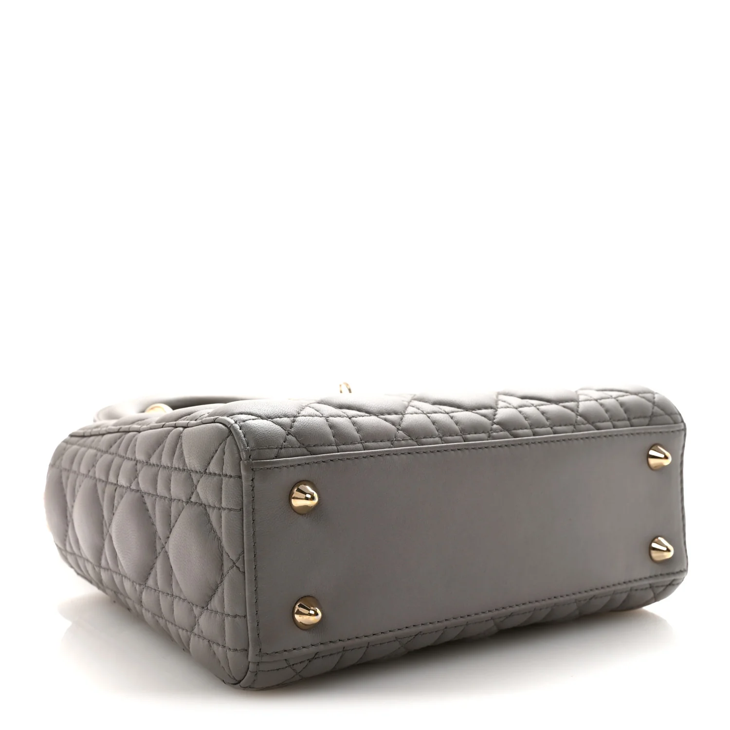 Lambskin Cannage Small Lucky Badges My Lady Dior Grey - Image 4