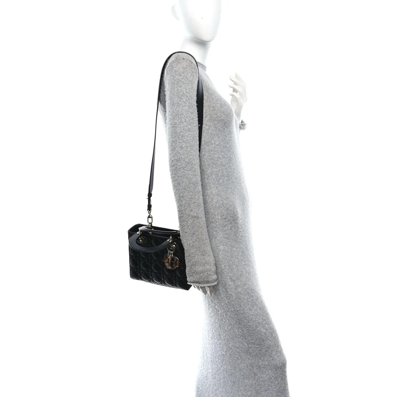 Lambskin Cannage Small My ABCDior Lady Dior Black - Image 2