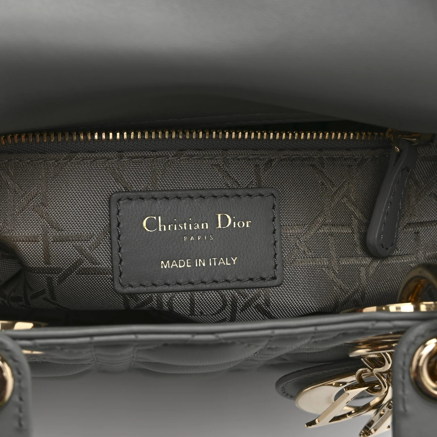 Lambskin Cannage Small My ABCDior Lady Dior Grey - Image 6