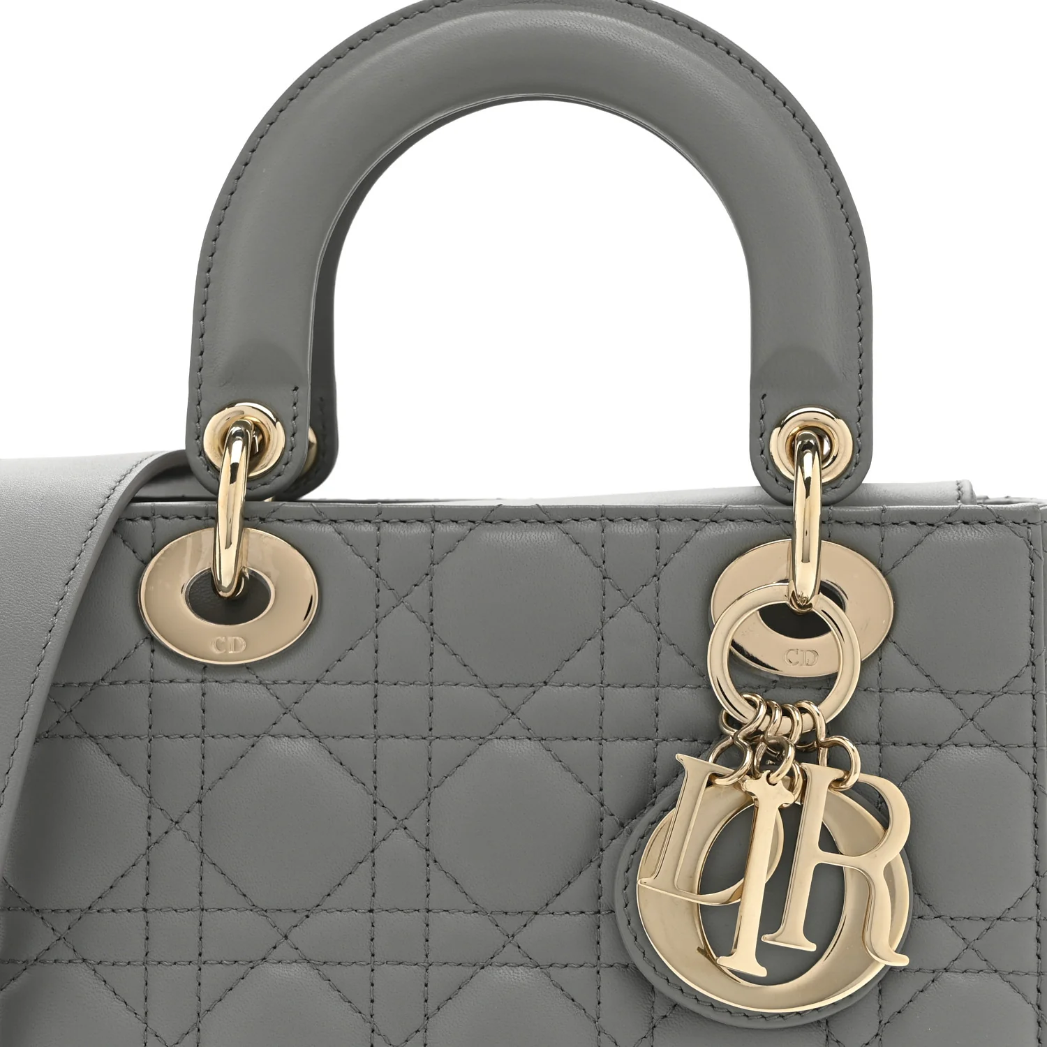 Lambskin Cannage Small My ABCDior Lady Dior Grey - Image 8