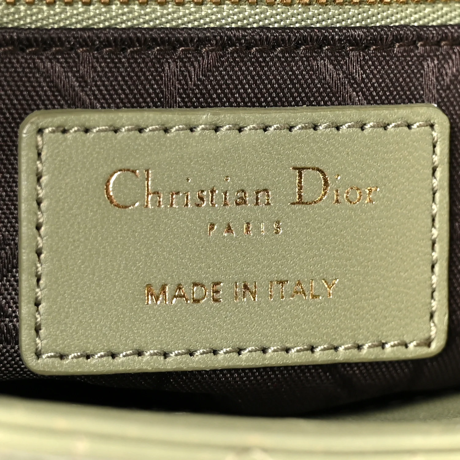 Lambskin Cannage Small My ABCDior Lady Dior Peyote Green - Image 6