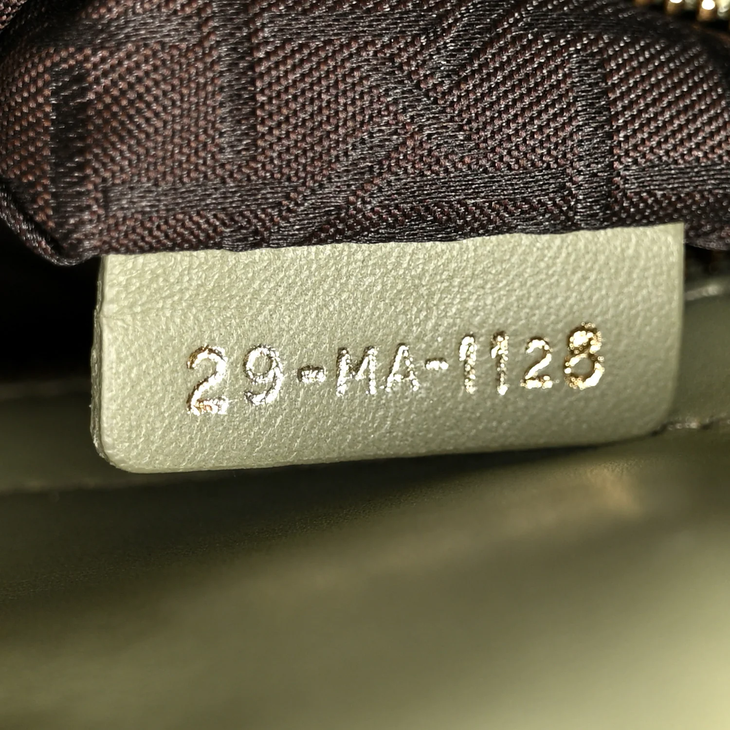 Lambskin Cannage Small My ABCDior Lady Dior Peyote Green - Image 7