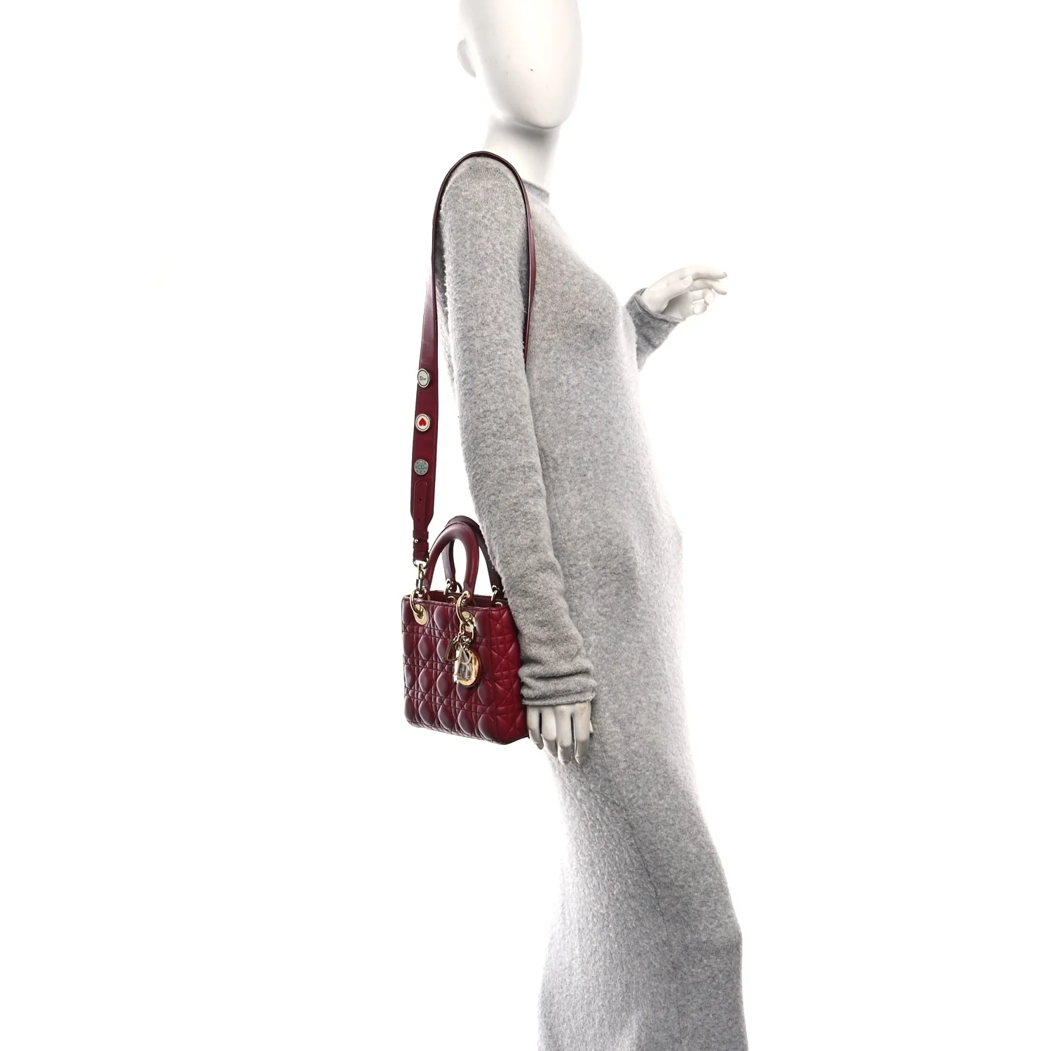 Lambskin Cannage Small My ABCDior Lady Dior Red - Image 2