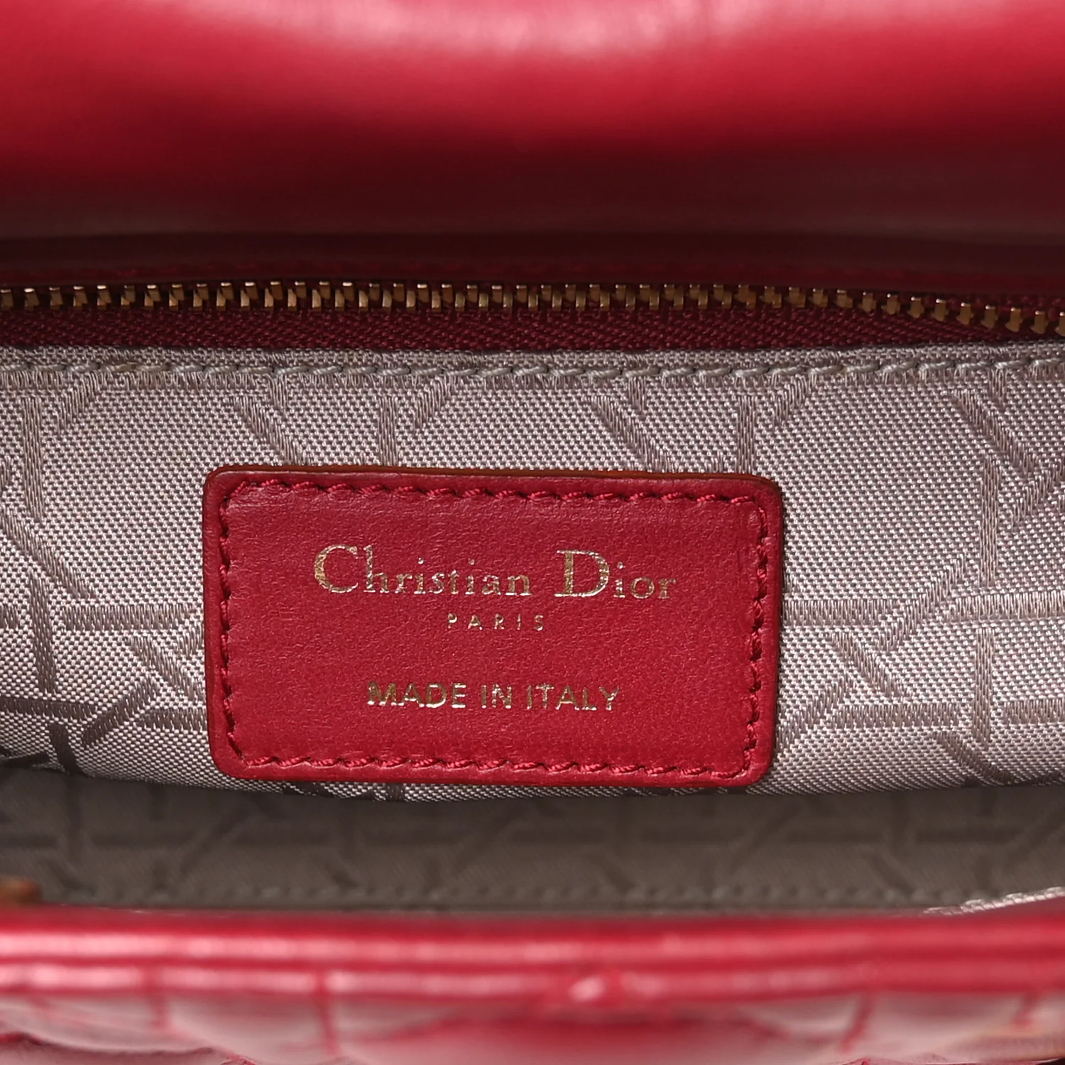 Lambskin Cannage Small My ABCDior Lady Dior Red - Image 6