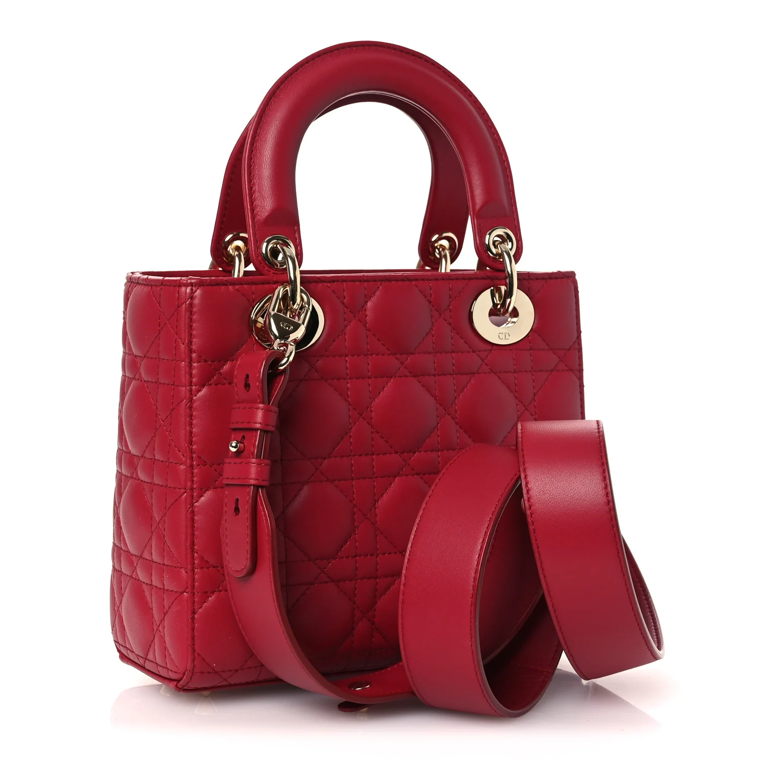 Lambskin Cannage Small My ABCDior Lady Dior Red - Image 3