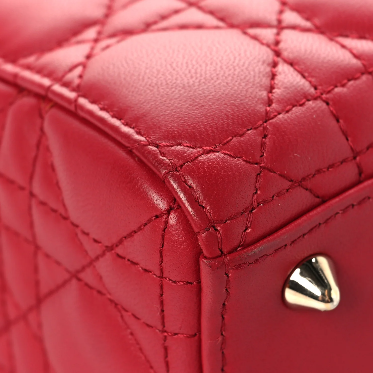 Lambskin Cannage Small My ABCDior Lady Dior Red - Image 7