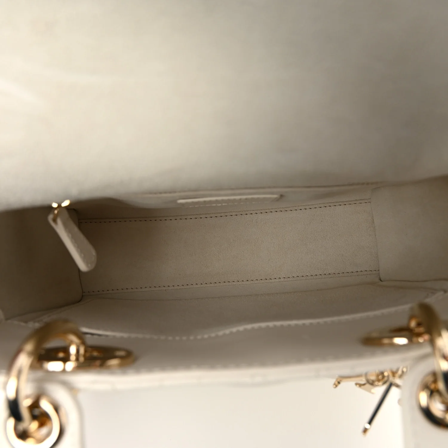 Lambskin Cannage Small My ABCDior Lady Dior White - Image 5
