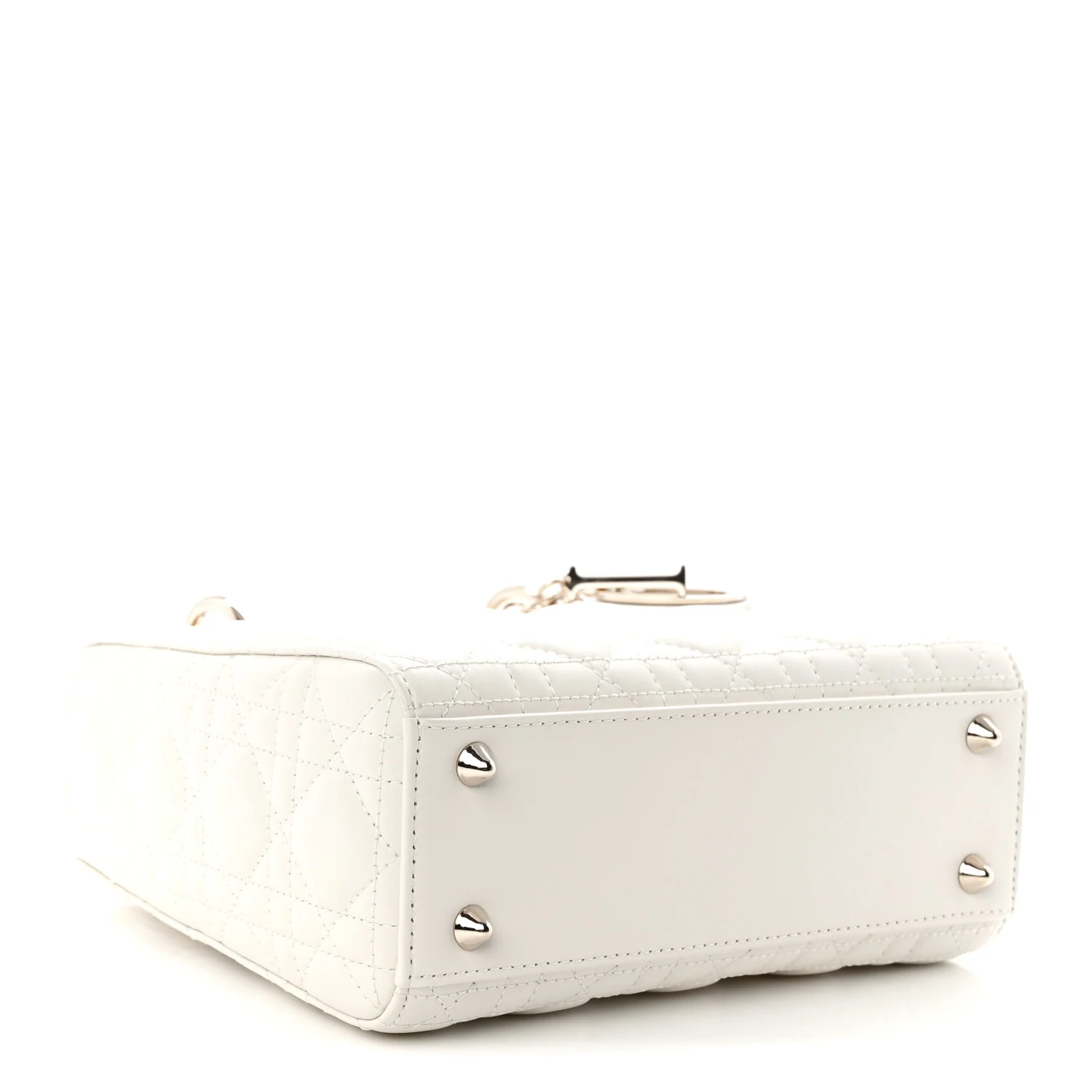Lambskin Cannage Small My ABCDior Lady Dior White - Image 4