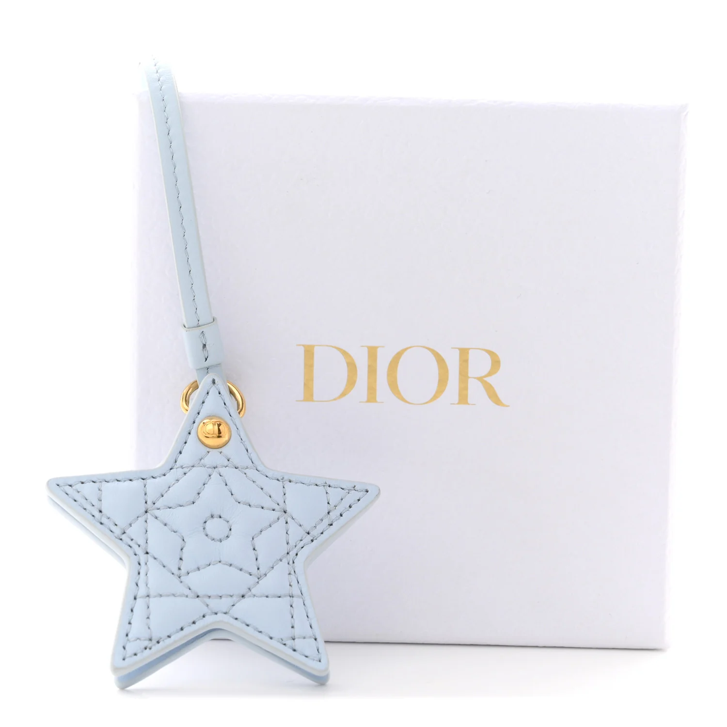 Lambskin Cannage Star Charm Mirror Blue - Image 5