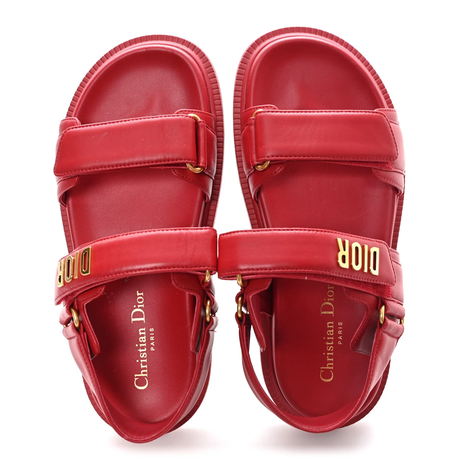Lambskin Dioract 10mm Sandals 37.5 Raspberry - Image 2