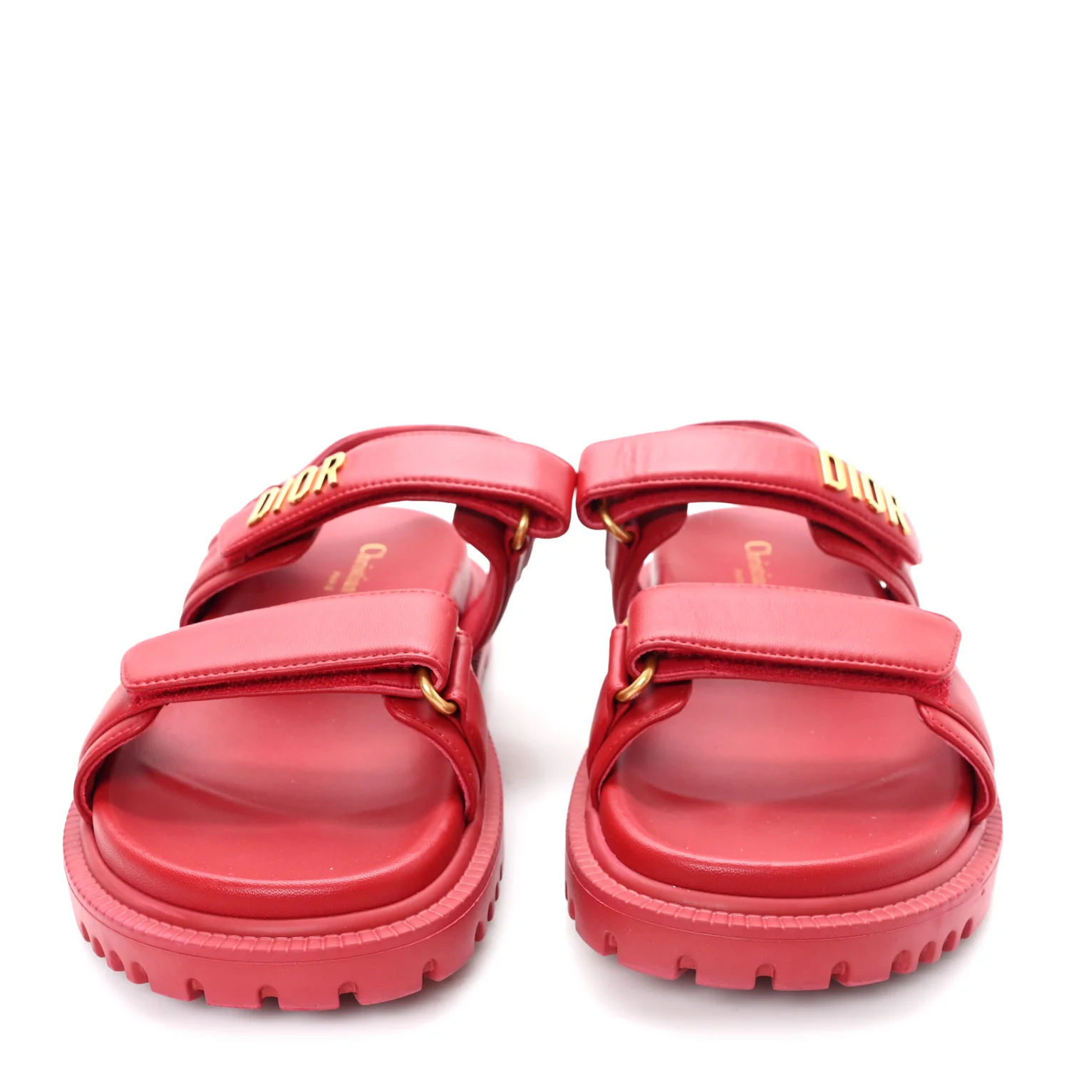 Lambskin Dioract 10mm Sandals 37.5 Raspberry - Image 3