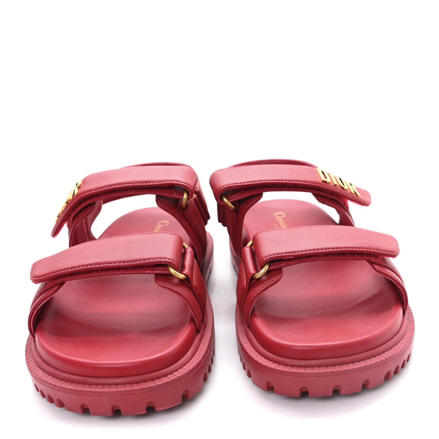 Lambskin Dioract 10mm Sandals 38.5 Cherry - Image 3