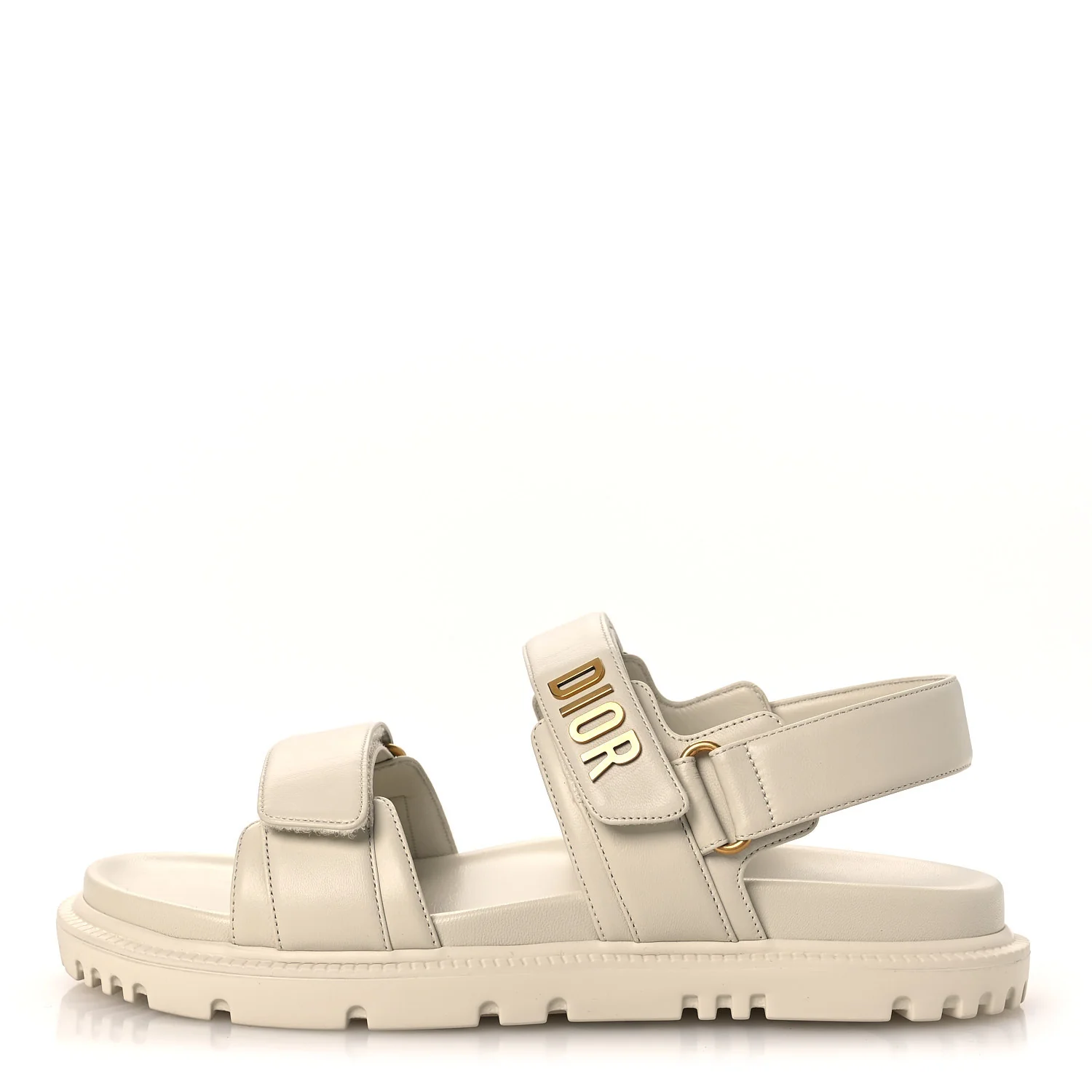 Lambskin Dioract 10mm Slide Sandals 39.5 Off White