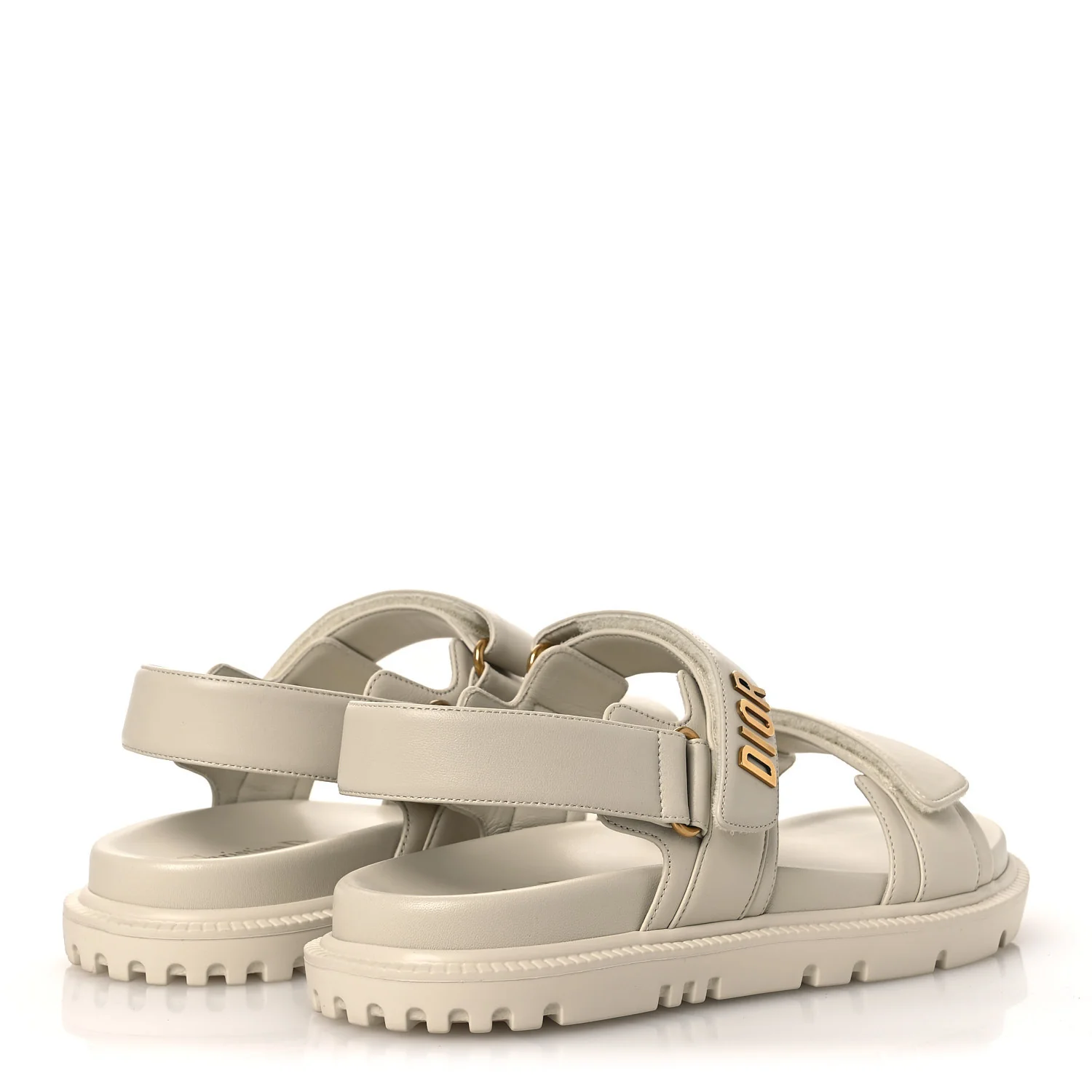 Lambskin Dioract 10mm Slide Sandals 39.5 Off White - Image 5