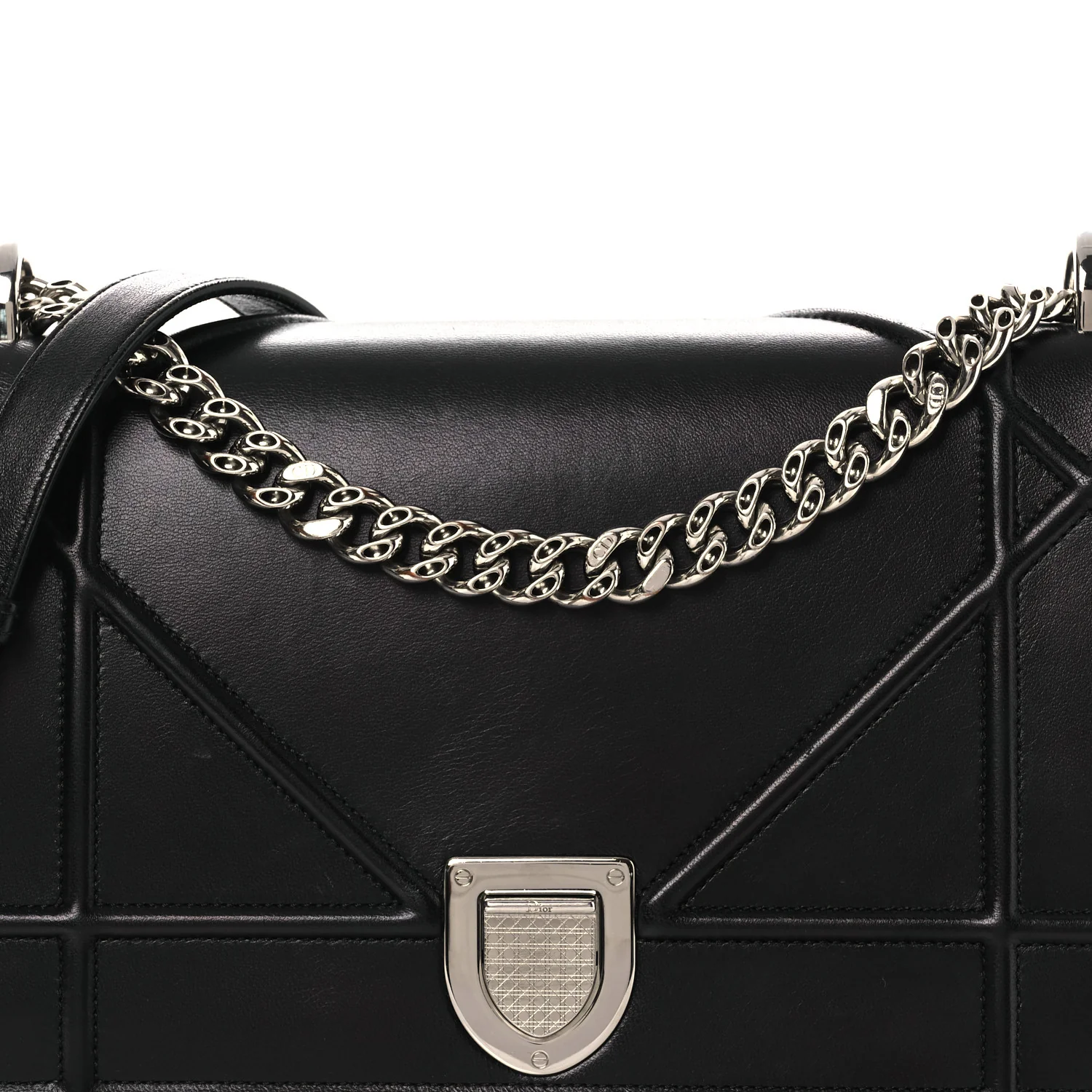 Lambskin Medium Diorama Flap Bag Black - Image 7